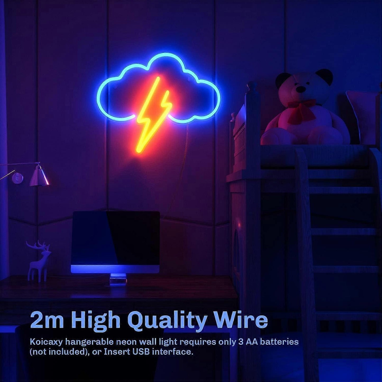 Neon Sign Acrylic Cloud Neon Battery or USB Powered Neon LED Wall Decor Neon Sign for Bedroom
