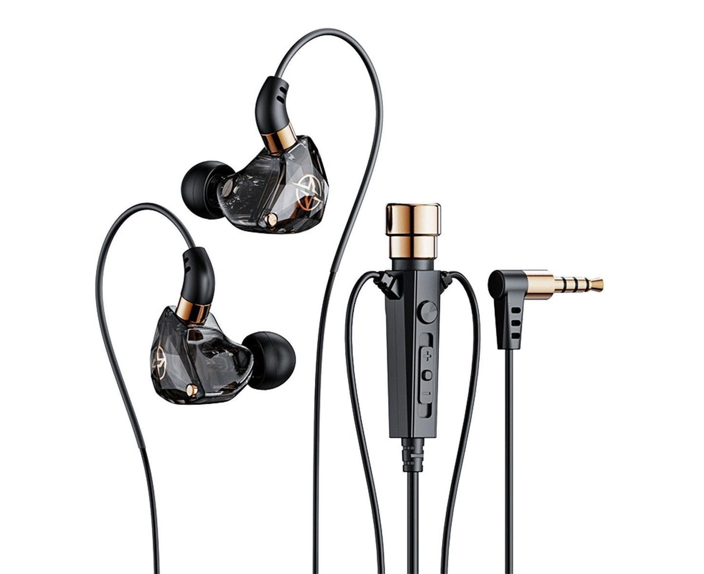 Wired Earphone Noise Reduction 3.5mm for Gaming/Karaoke-Black