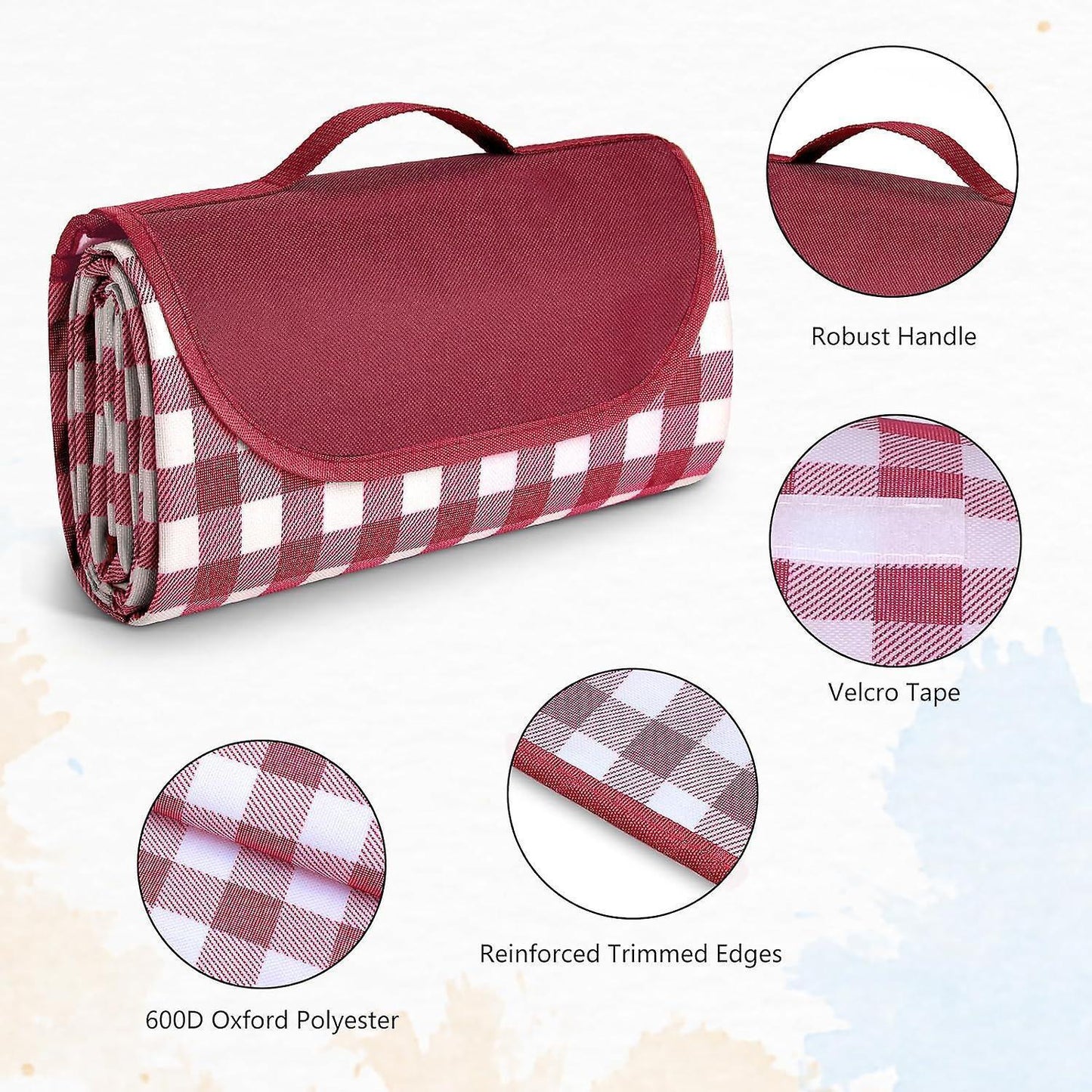 Picnic blanket waterproof picnic beach carpet pattern