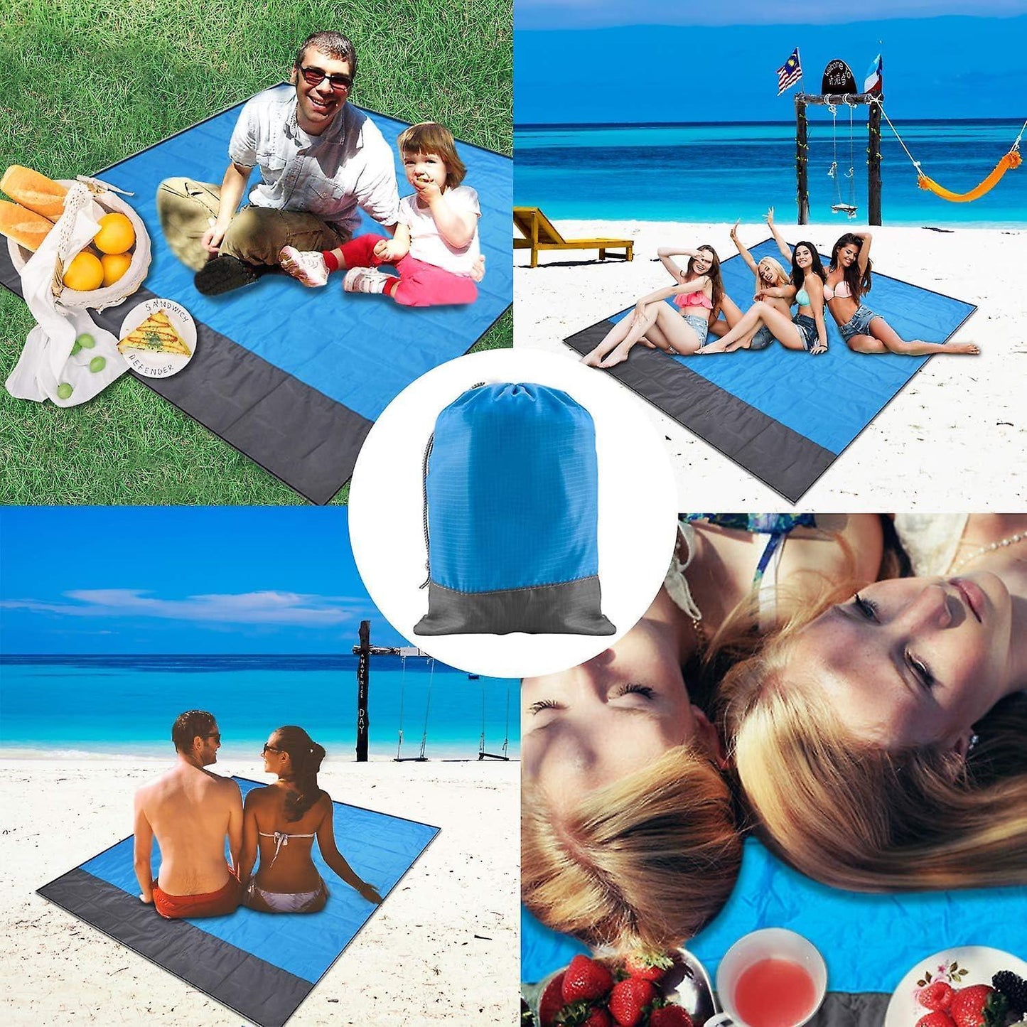 Picnic blanket waterproof picnic beach carpet pattern