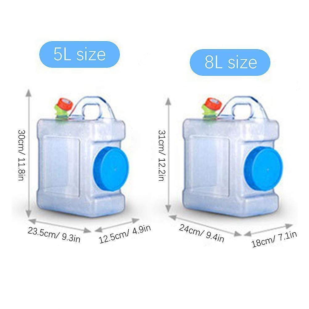 Water Container Water Storage Bucket with Faucet Portable Water Canteen for Outdoor Camping Hiking Picnic