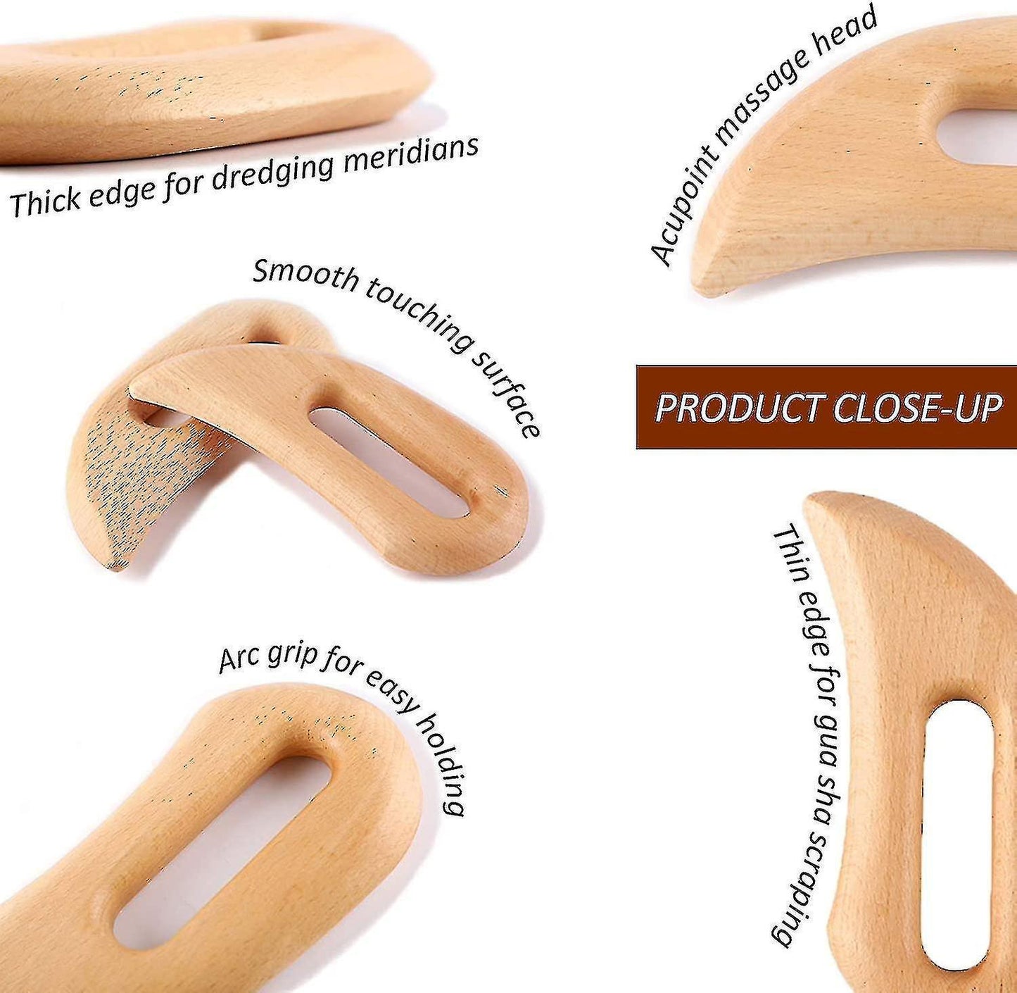 Wooden Lymphatic Drainage Massage Tool, Handheld Gua Sha Scraping Paddle, Anti Cellulite, Used On Whole Body, Manual Muscle Pain Relief