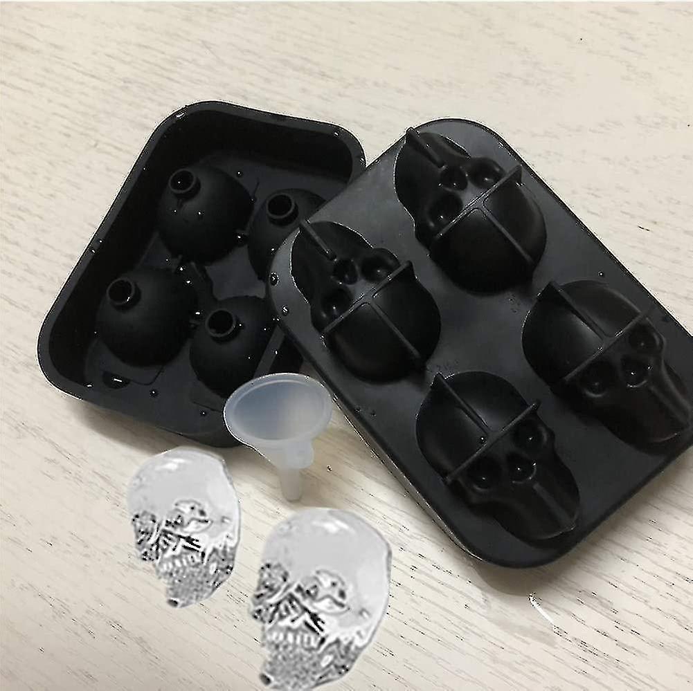 3d Skull Ice Tray Skull Silicone Moulds Skull Flexible Silicone Ice Cube Mould