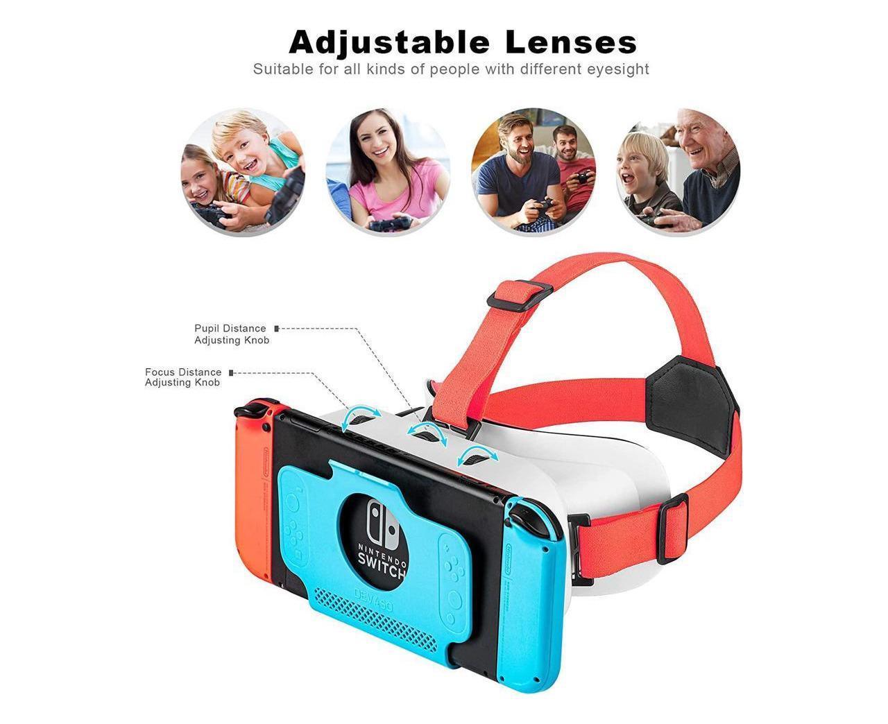 VR Headset for Nintendo Switch / Switch OLED /Nintendo Switch 3D VR (Virtual Reality) Glasses, Switch VR Labo Goggles Headset for Nintendo Switch