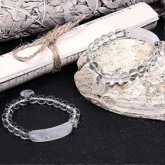 Healing Stone Bracelet 8mm Beads Chakra Crystal Energy Heart Charm Bracelet Handmade Jewelry for Women