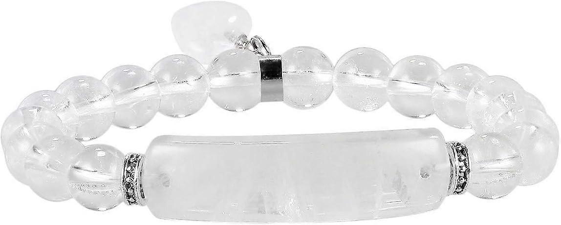 Healing Stone Bracelet 8mm Beads Chakra Crystal Energy Heart Charm Bracelet Handmade Jewelry for Women