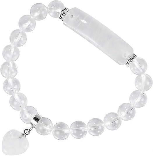 Healing Stone Bracelet 8mm Beads Chakra Crystal Energy Heart Charm Bracelet Handmade Jewelry for Women