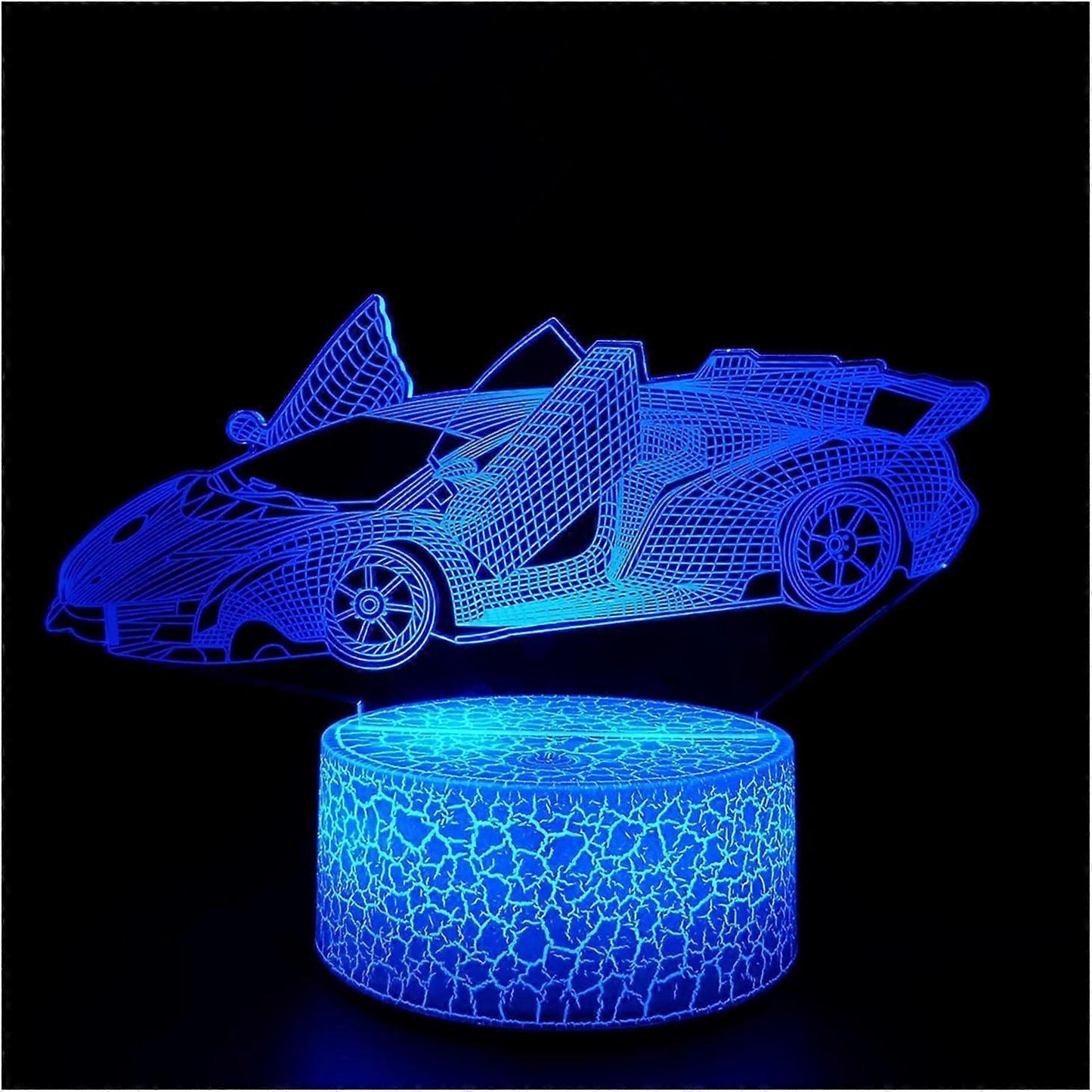 3D Optical Illusion Night Light Visual Creative LED Desk Lamp Remote and Touch Control 7 or 16 Color Changes USB Powered