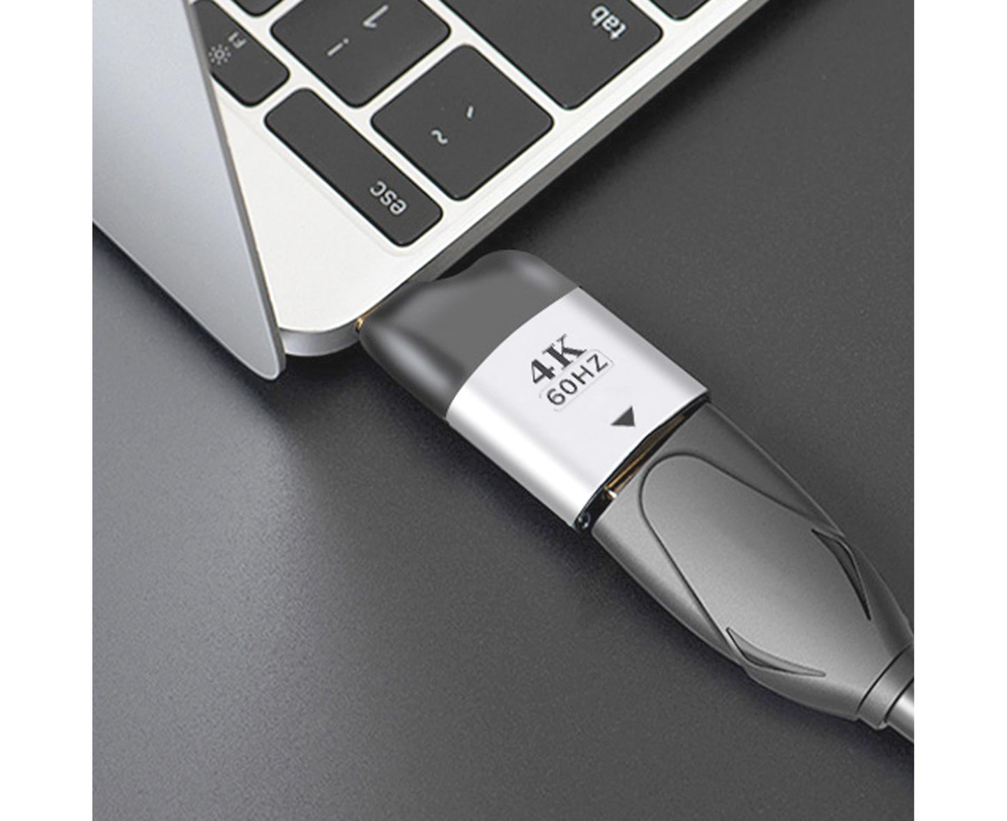 Compatible USB Type C to HDMI-compatible Cable 4K 60HZ Converter Adapter for Thunderbolt 3 - Grey