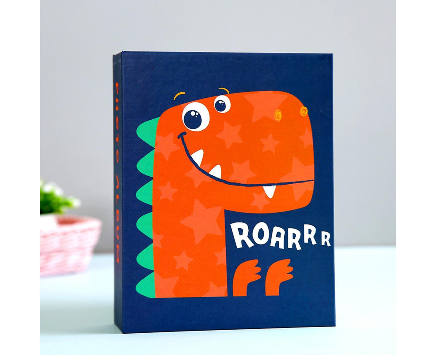 Hardcover Photo Album Large Capacity 100 Clear Pockets DIY Family Wedding Anniversary Picture Collection Photo Holder Home Supplies - Orange