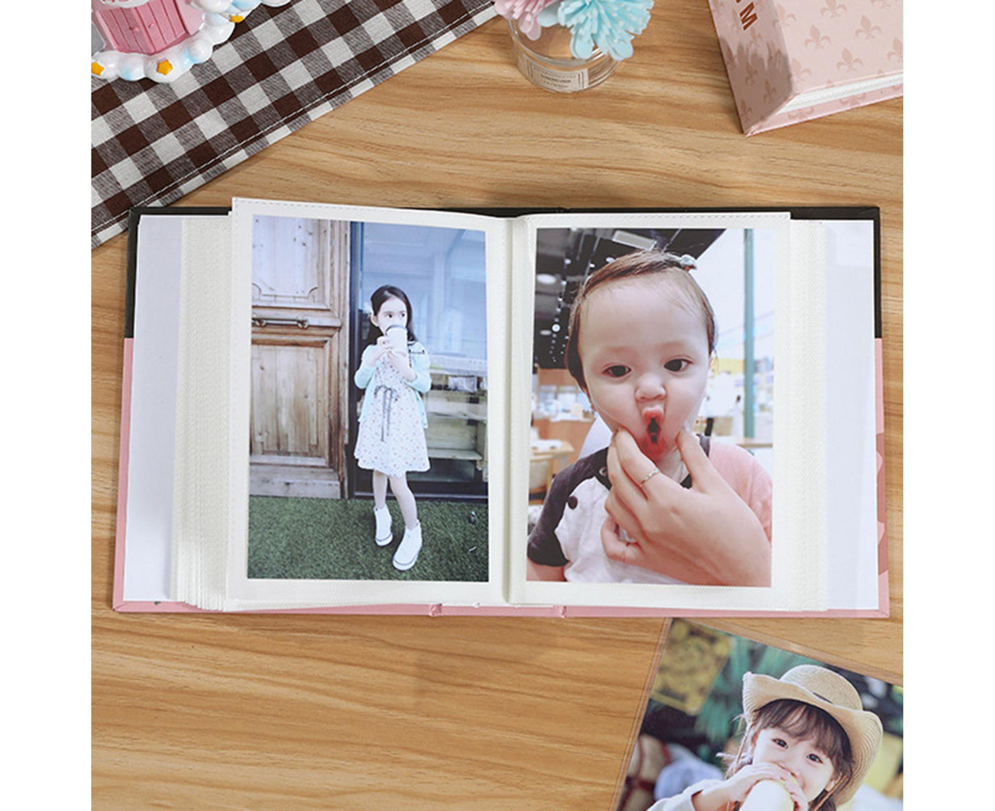 Hardcover Photo Album Large Capacity 100 Clear Pockets DIY Family Wedding Anniversary Picture Collection Photo Holder Home Supplies - Orange