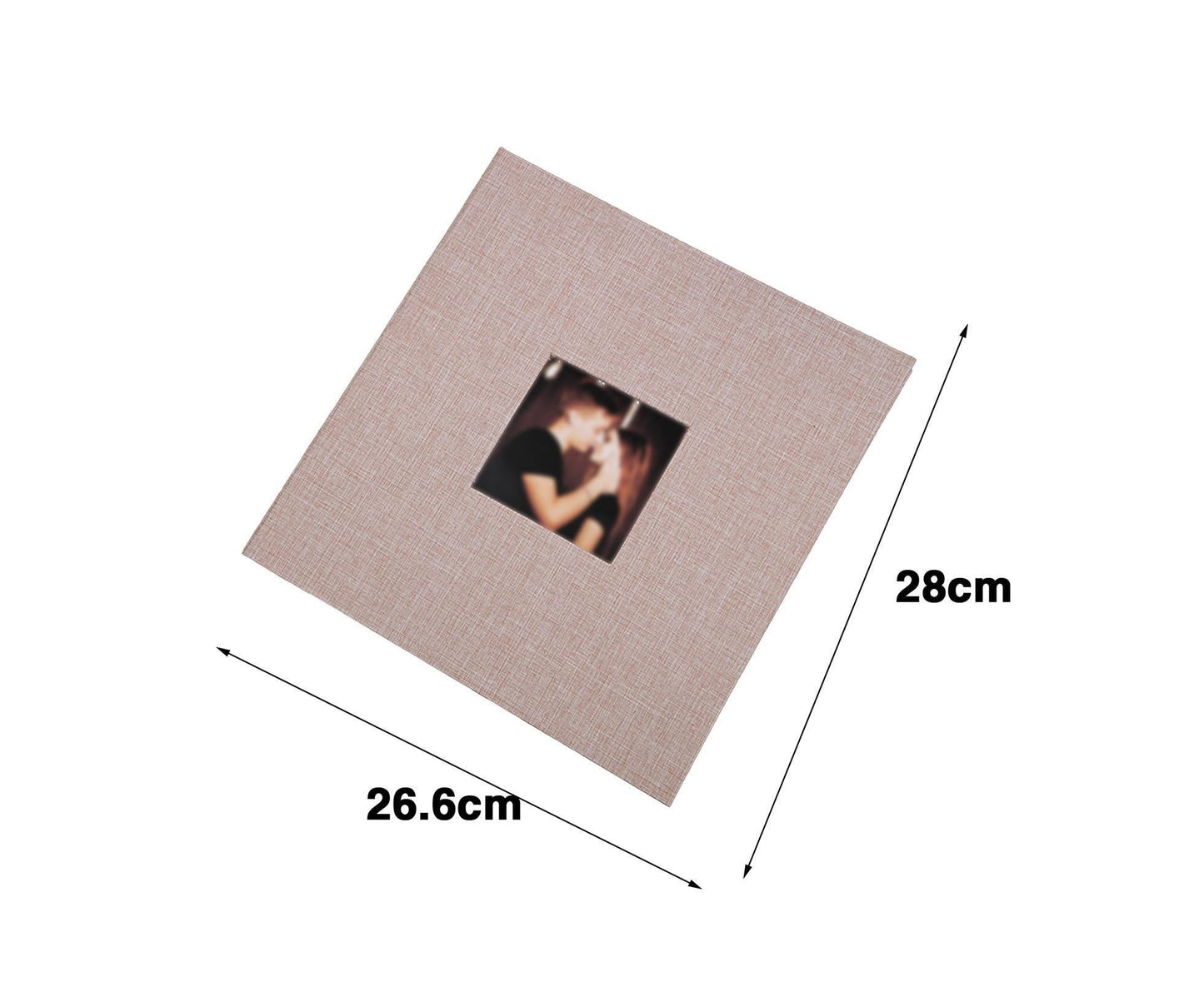 Photo Album 40 Pages Linen Cover Hardcover Reusable Sticky Stamp Collection Book Family Photos Storage Memory Book Scrapbook with Box - Red