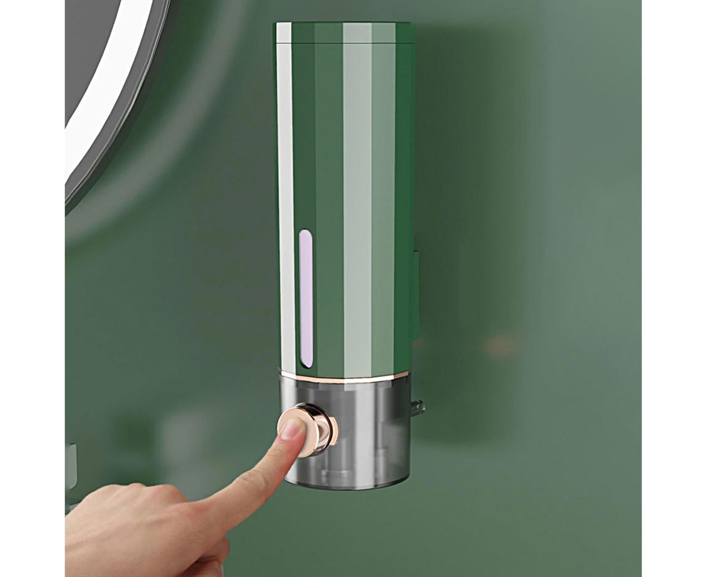 Soap Dispenser Wall Mounted Punch-free Visible Window Press Type Large Capacity Shampoo Conditioner Shower Gel Container for Bathroom