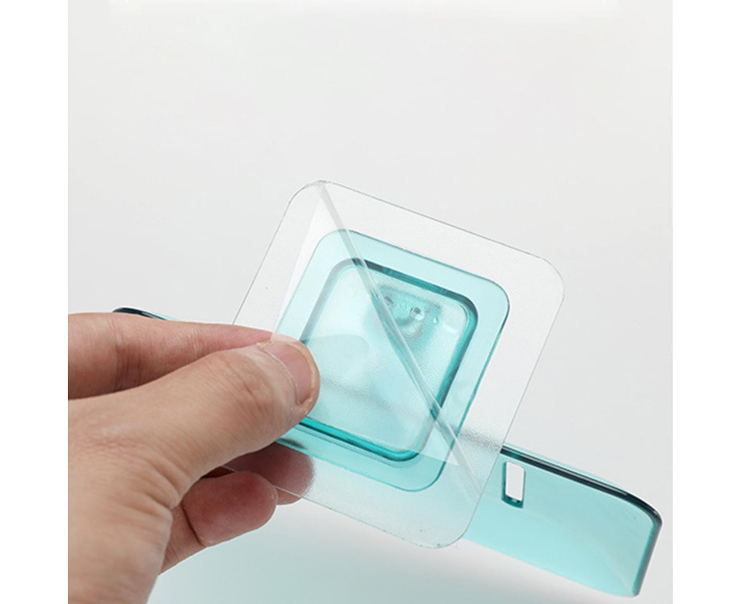 Soap Holder Easy to Install Selfdhesive PVC Bathroom Soap Holder for Home-Green