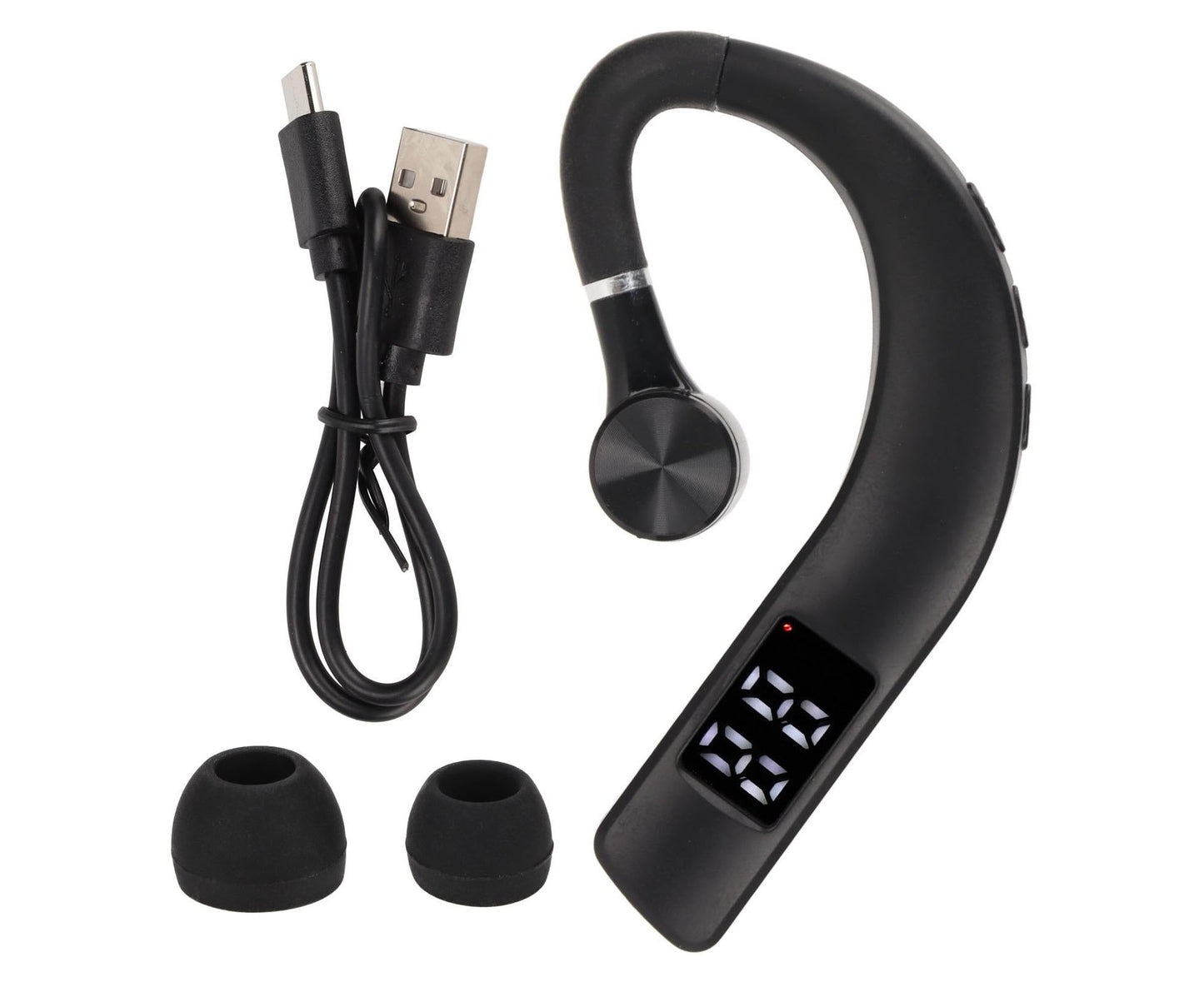 Bluetooth Headset IPX5 Waterproof Handsfree Noise Cancelling Single Ear Bluetooth Earphone for Running Driving Business