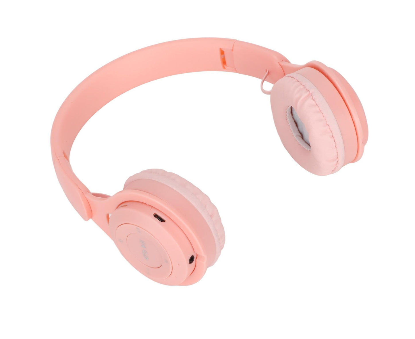 Y08 babies Headphone Macaron Stylish Stereo Sound Foldable Plug in Card Bluetooth Over Ear Headphones Pink