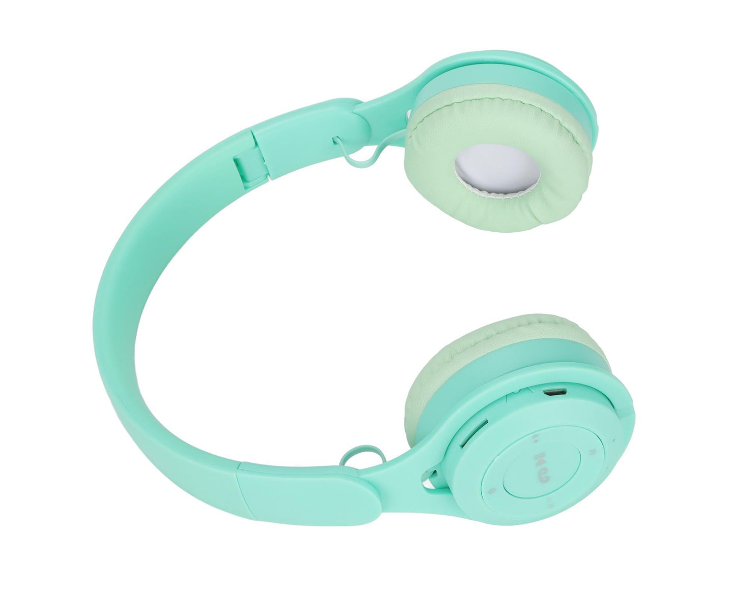 Y08 babies Headphone Macaron Stylish Stereo Sound Foldable Plug in Card Bluetooth Over Ear Headphones Green