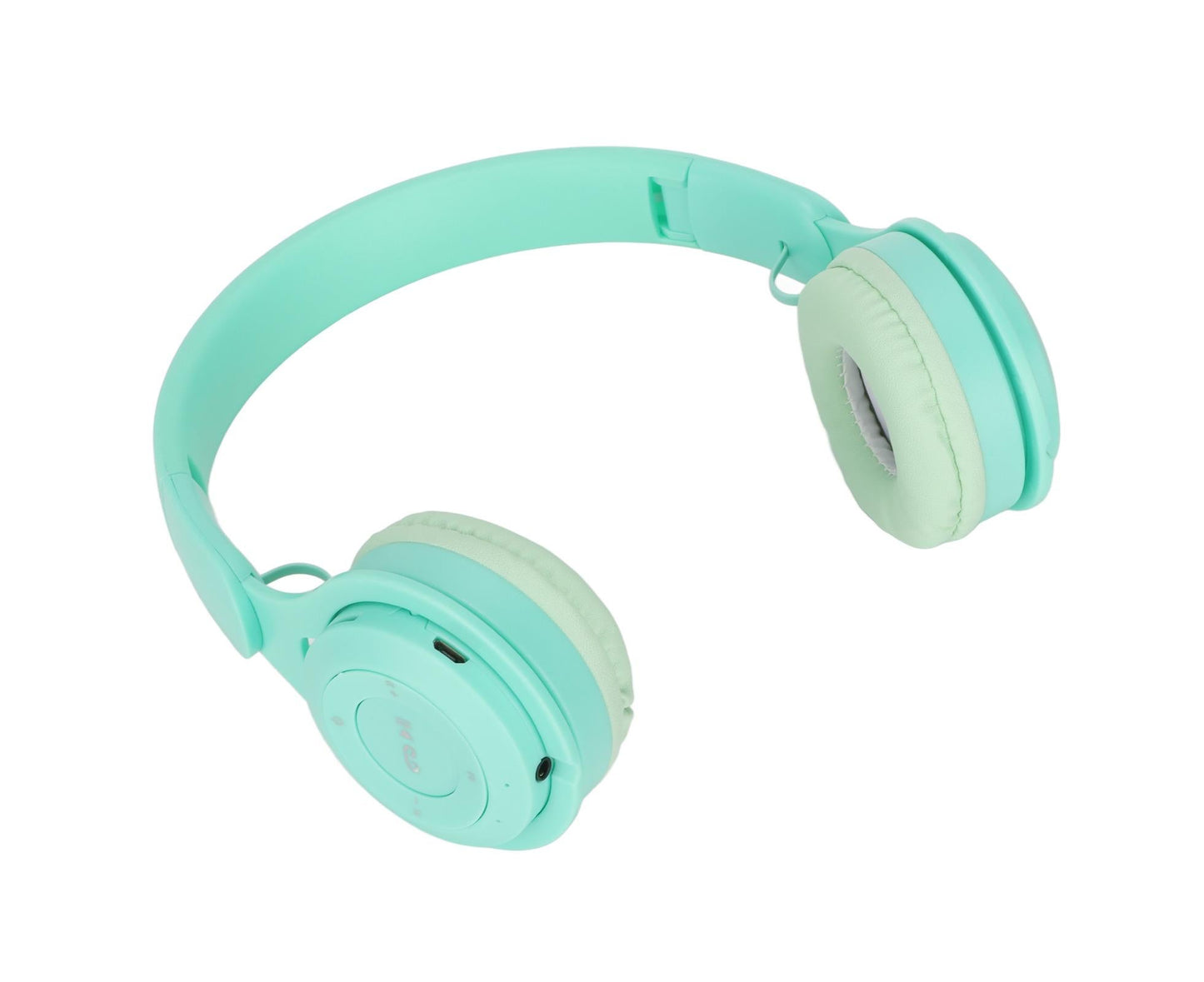 Y08 babies Headphone Macaron Stylish Stereo Sound Foldable Plug in Card Bluetooth Over Ear Headphones Green