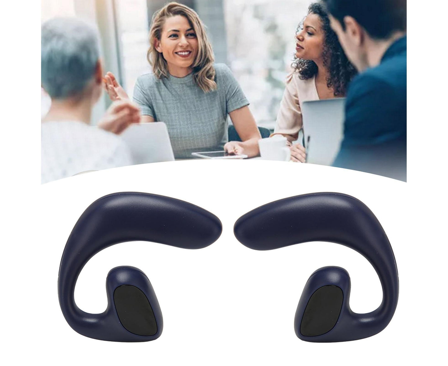 Bluetooth Translator Headphones 144 Languages Stereo Translation Earphone with Charging Case for Android IOS Blue