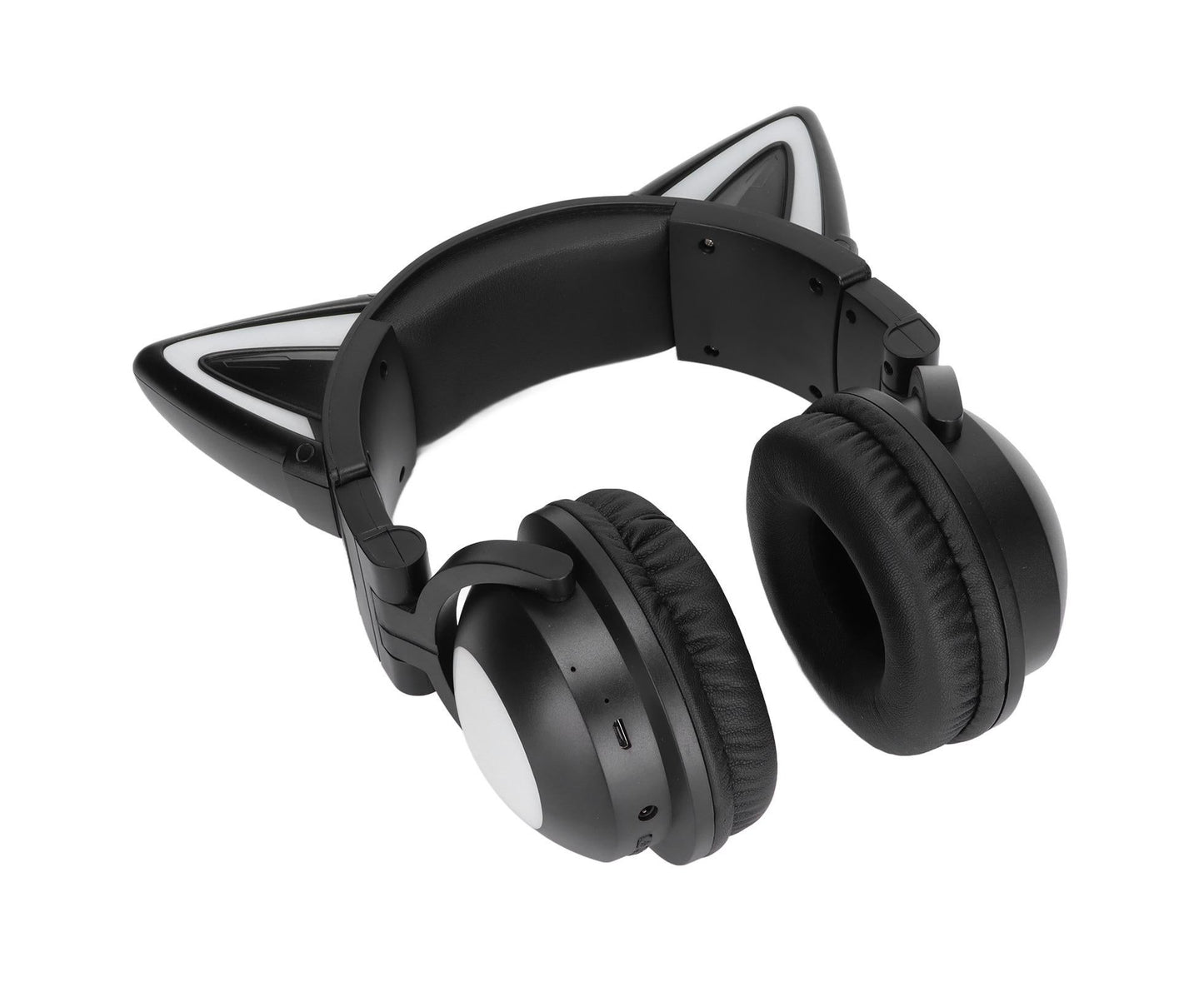 Cat Ear Bluetooth Headset Stereo Headset with Microphone LED Cute Cat Headset for Girls babies