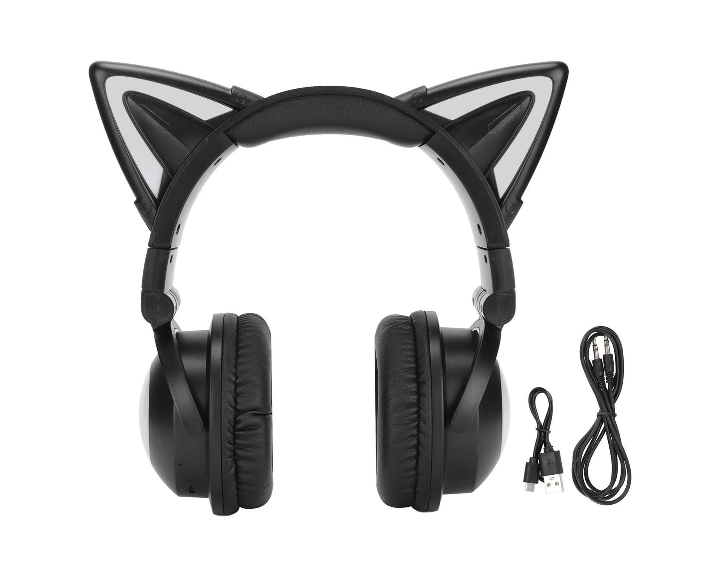 Cat Ear Bluetooth Headset Stereo Headset with Microphone LED Cute Cat Headset for Girls babies