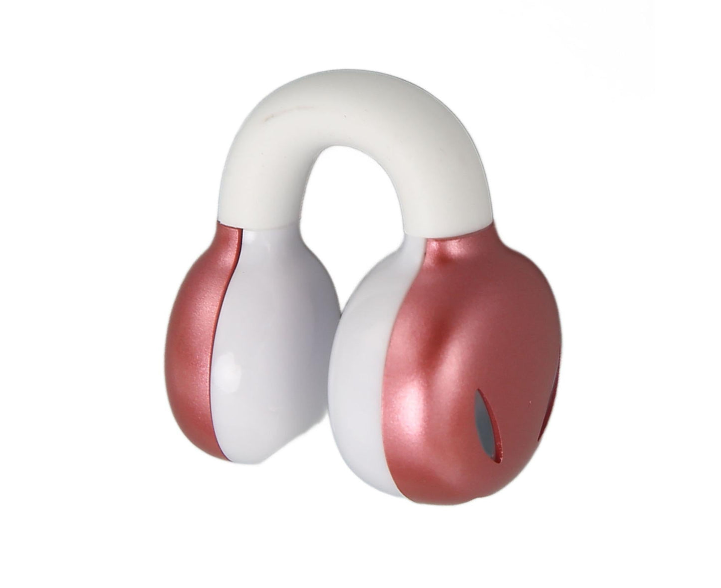 Bluetooth Clip On Earphones HiFi Stereo Noise Cancelling Waterproof Clip On Open Ear Headphones for Sports Music Calling Pink