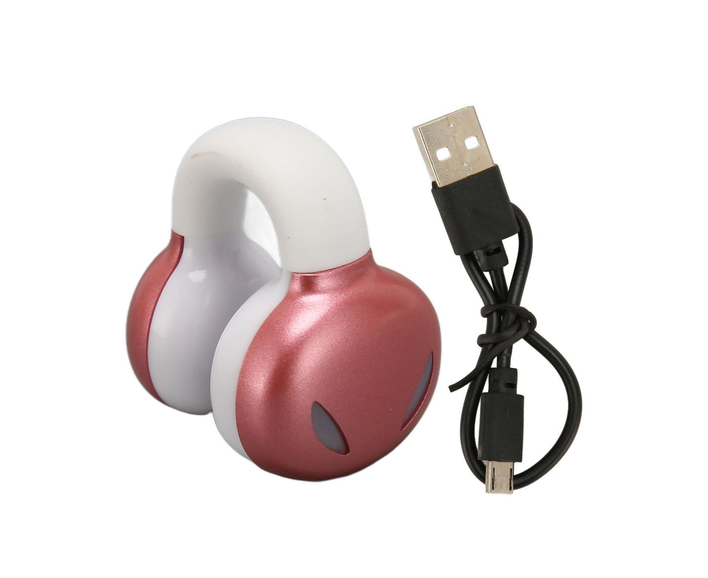 Bluetooth Clip On Earphones HiFi Stereo Noise Cancelling Waterproof Clip On Open Ear Headphones for Sports Music Calling Pink