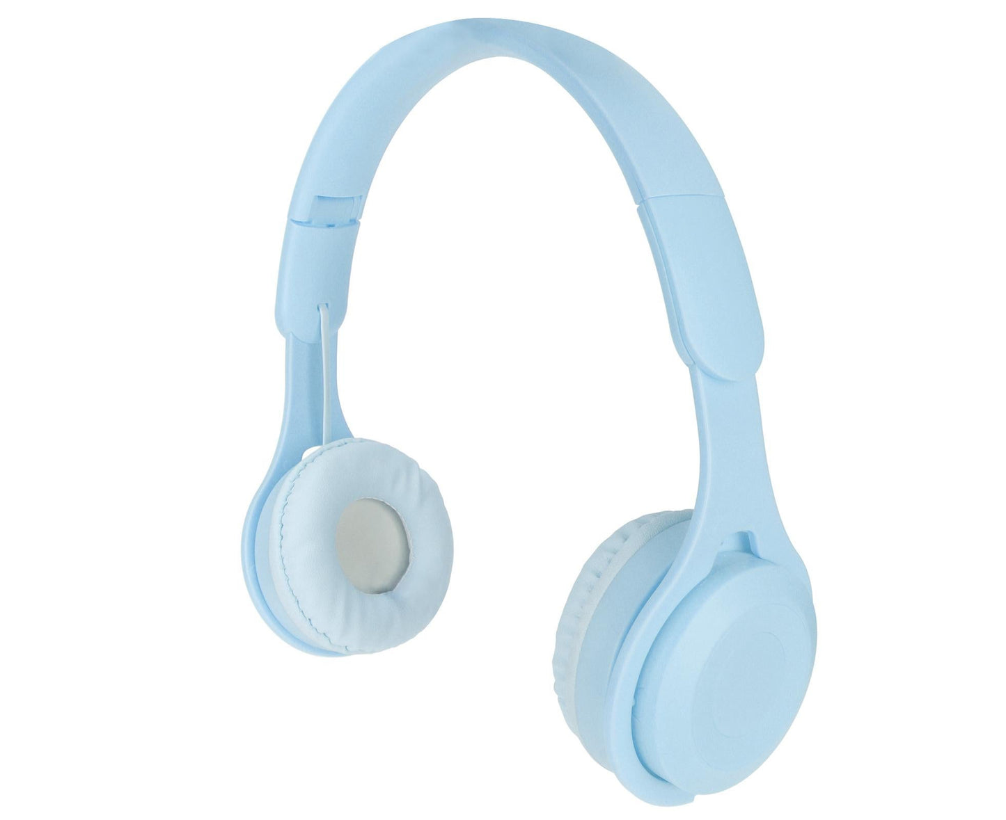 Y08 babies Headphone Macaron Stylish Stereo Sound Foldable Plug in Card Bluetooth Over Ear Headphones Blue