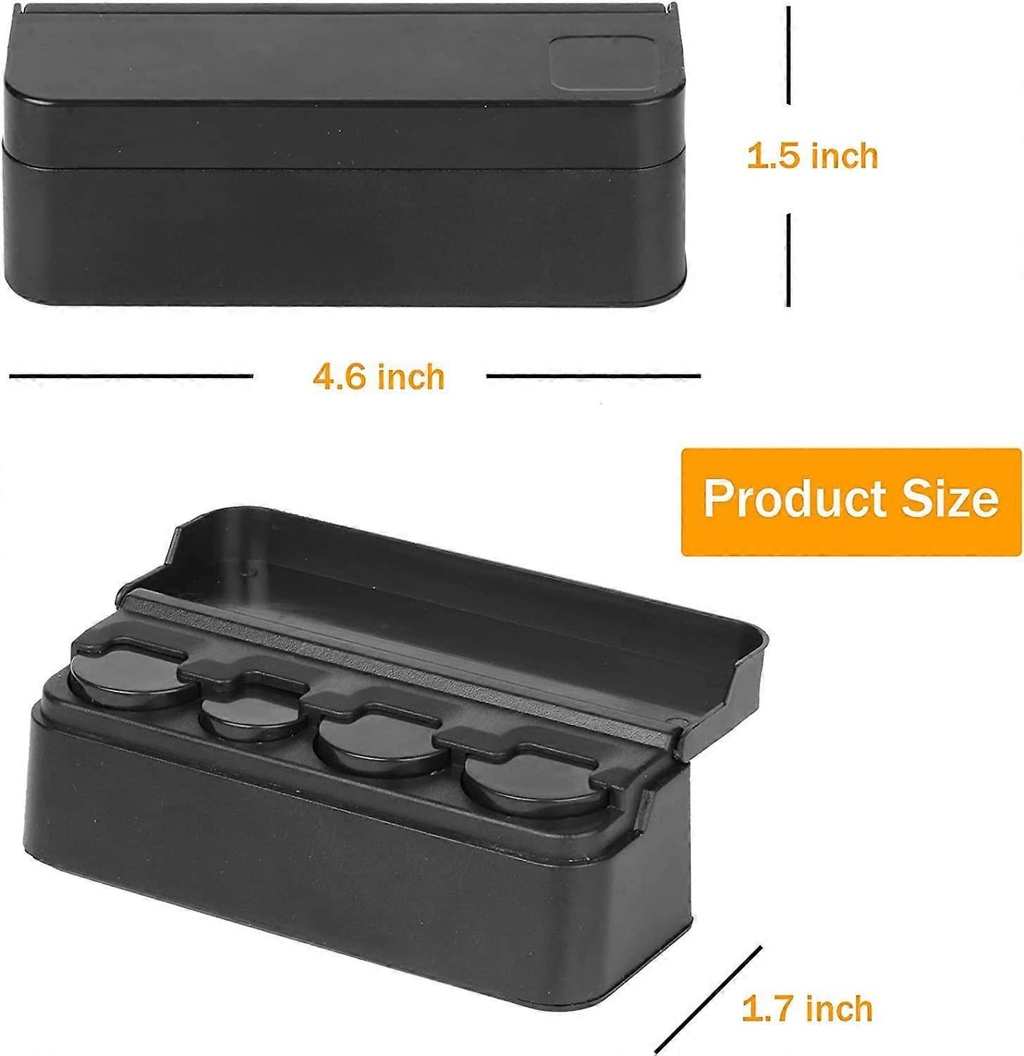 Universal Car Coin Change Organizer Compatible with Coins of Different Sizes, Car Interior Accessories
