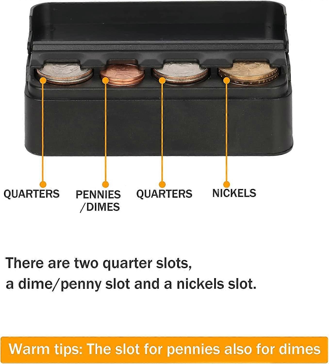Universal Car Coin Change Organizer Compatible with Coins of Different Sizes, Car Interior Accessories