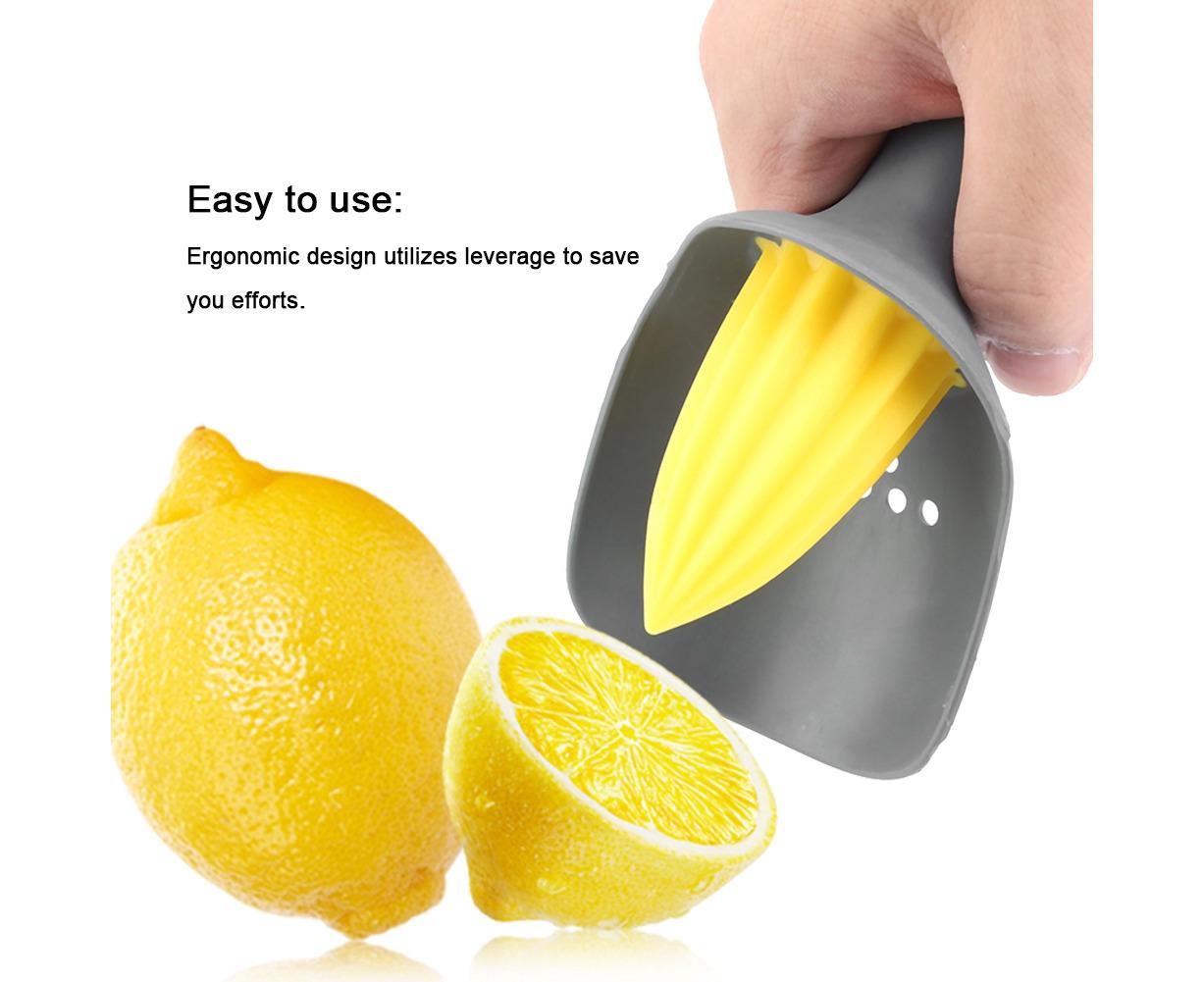 Ergonomic Manual Mini Lemon Squeezer for Lime & Orange (Black)