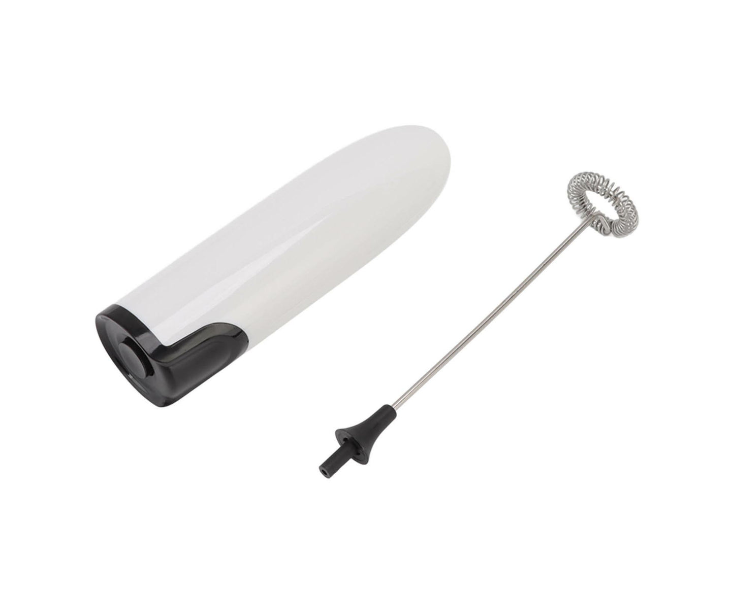Household Electric Milk Frother, Automatic Handheld Foam Maker, Coffee Stirring Bar, Kitchen Drink Foamer (White/Black)