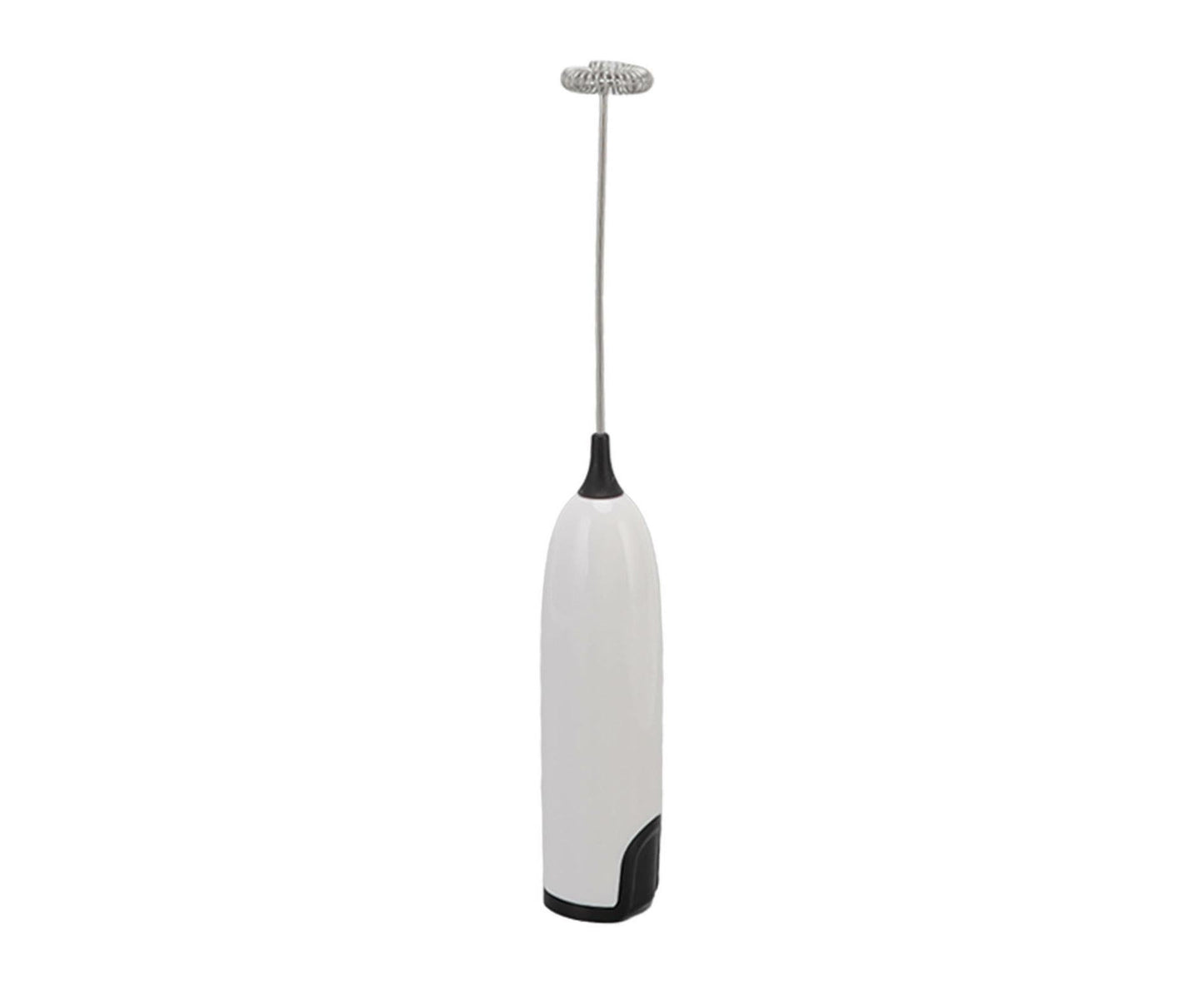 Household Electric Milk Frother, Automatic Handheld Foam Maker, Coffee Stirring Bar, Kitchen Drink Foamer (White/Black)
