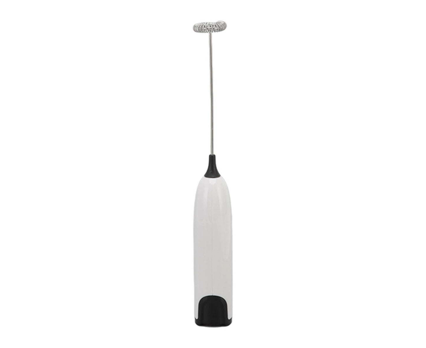 Household Electric Milk Frother, Automatic Handheld Foam Maker, Coffee Stirring Bar, Kitchen Drink Foamer (White/Black)