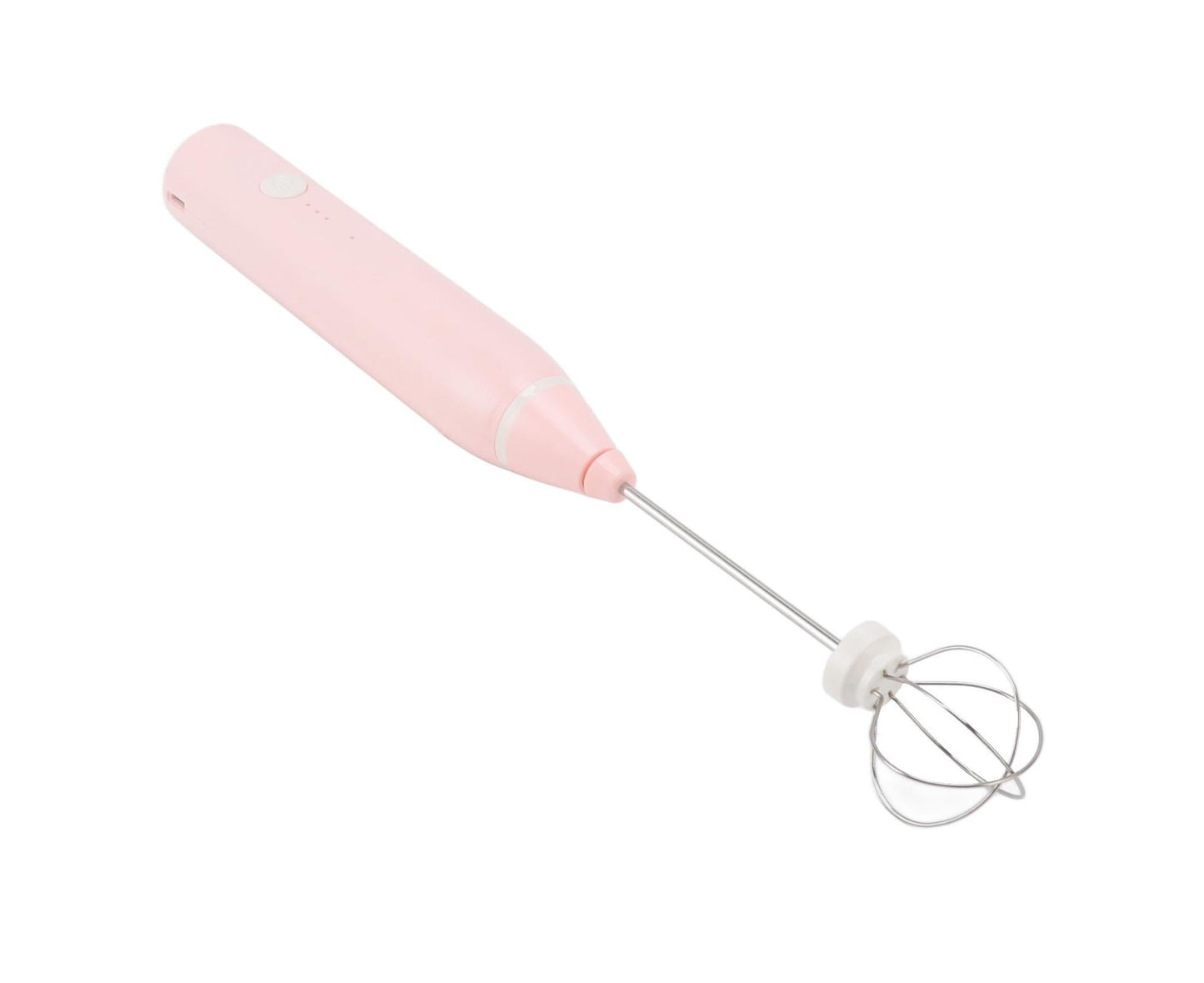 Mini Electric Stirrer, Cordless Multifunctional Eggbeater with 2 Heads for Home Coffee & Drinks, Pink