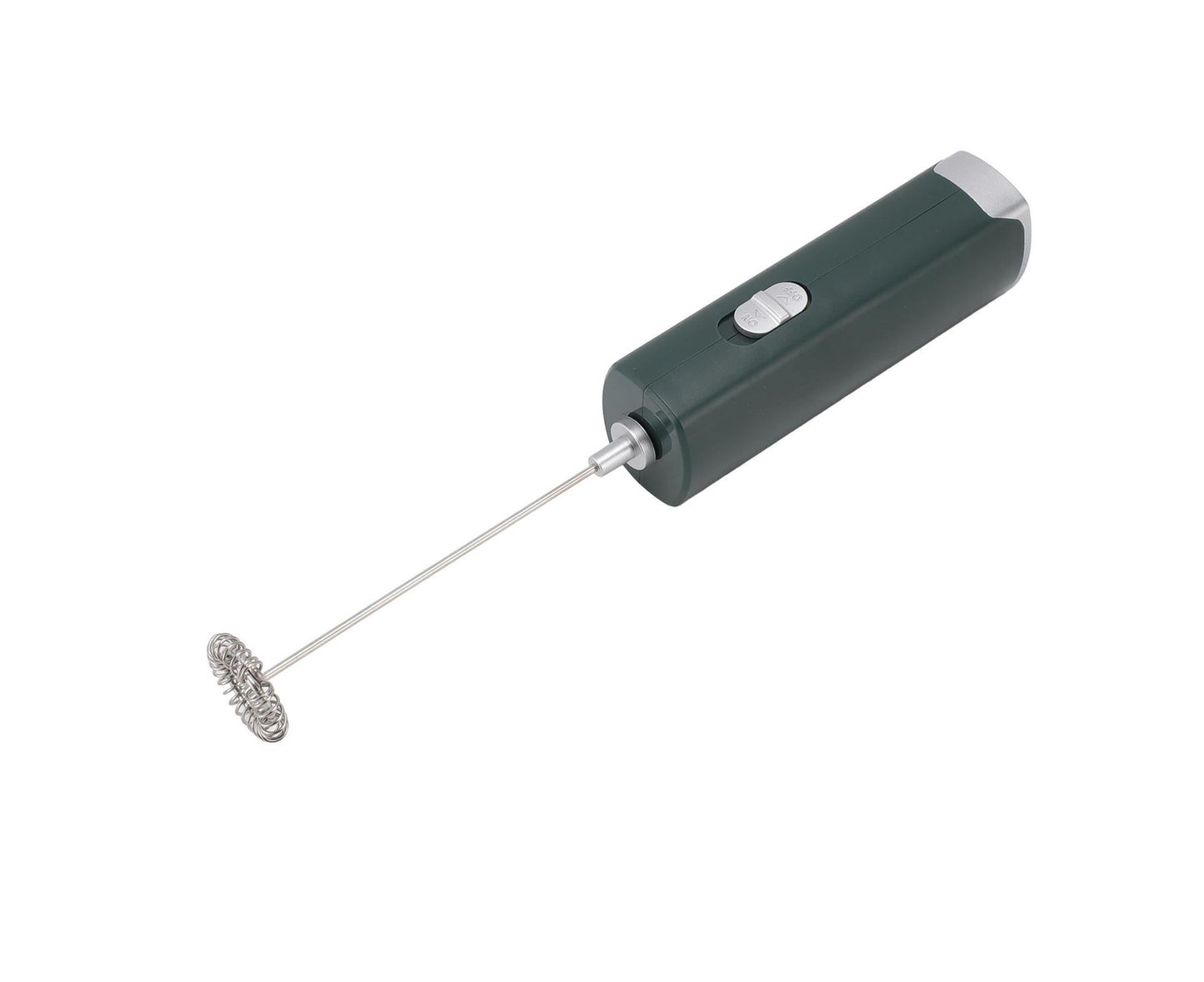 Electric Milk Frother, Multifunctional, Low Noise Mini Hand Wand for Coffee, Lattes, & Hot Chocolate, Dark Green