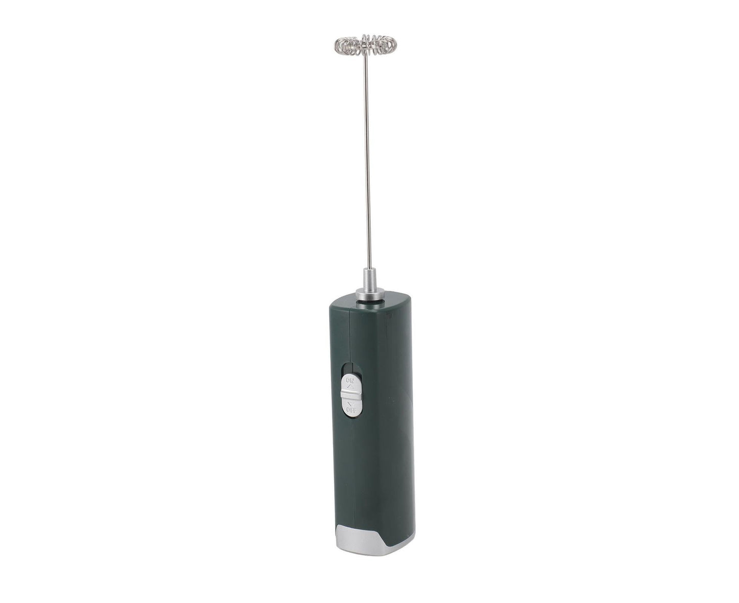 Electric Milk Frother, Multifunctional, Low Noise Mini Hand Wand for Coffee, Lattes, & Hot Chocolate, Dark Green