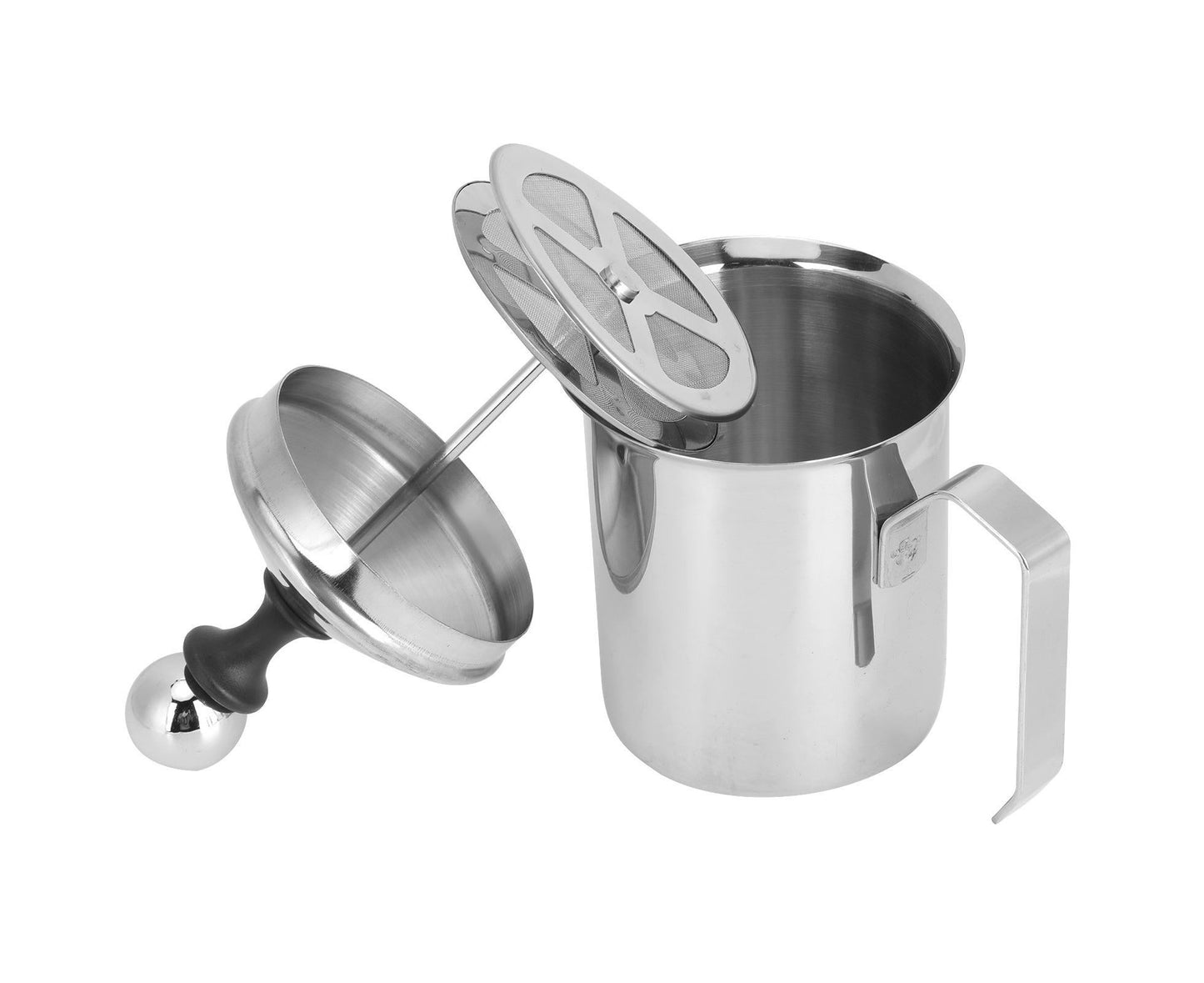 400cc Stainless Steel Manual Milk Frother, Foamer, Mixer, Stirrer for Coffee & Latte Art