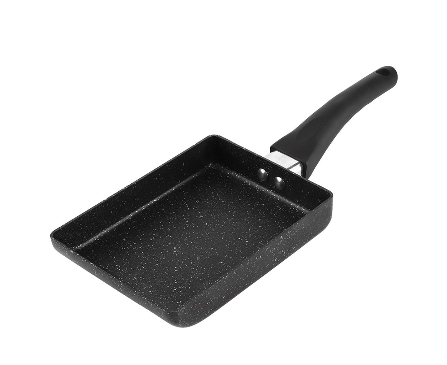 Tamagoyaki Rectangular Non-Stick Saucepan, Black Plastic Handle Omelet Frying Pan