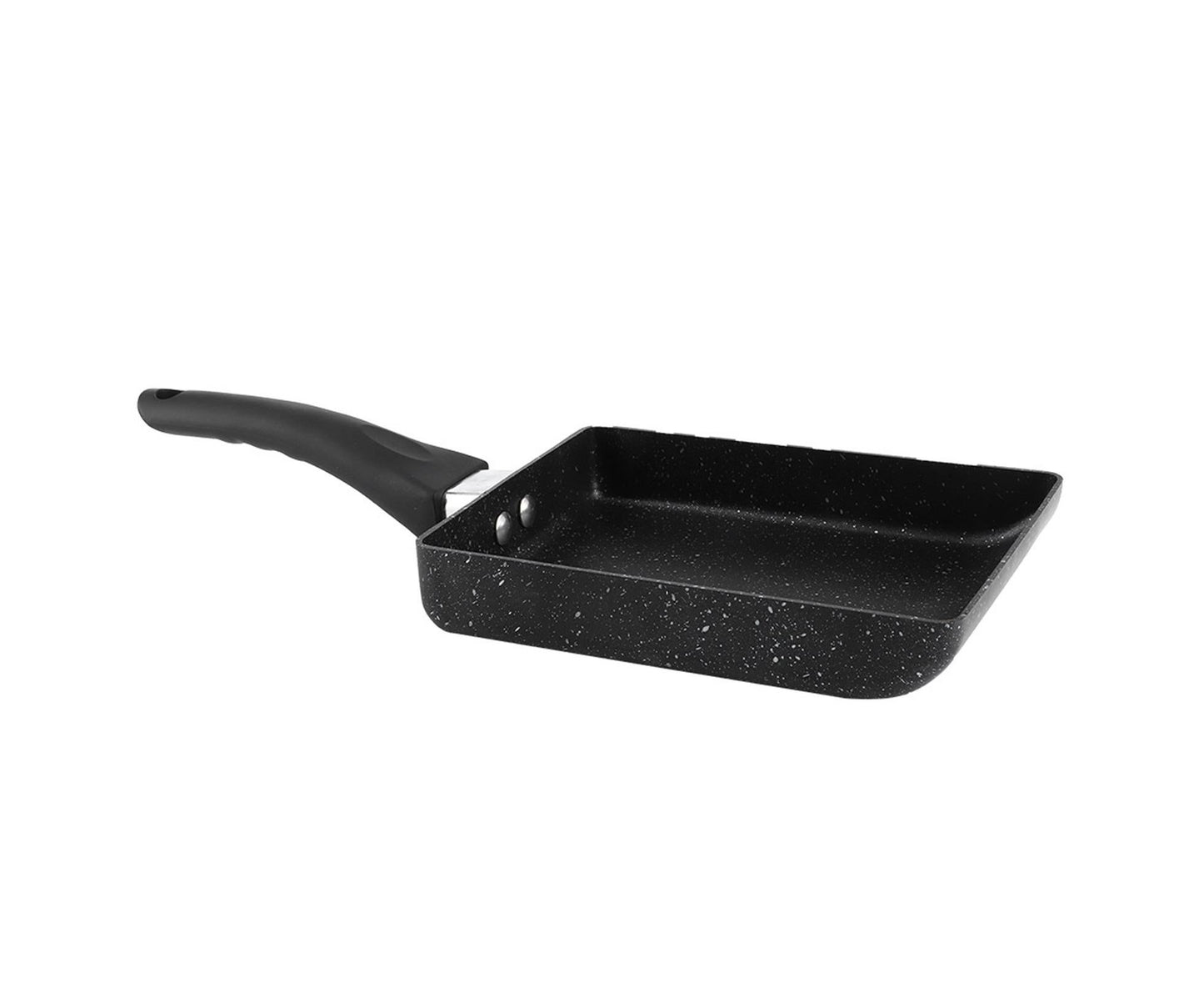 Tamagoyaki Rectangular Non-Stick Saucepan, Black Plastic Handle Omelet Frying Pan