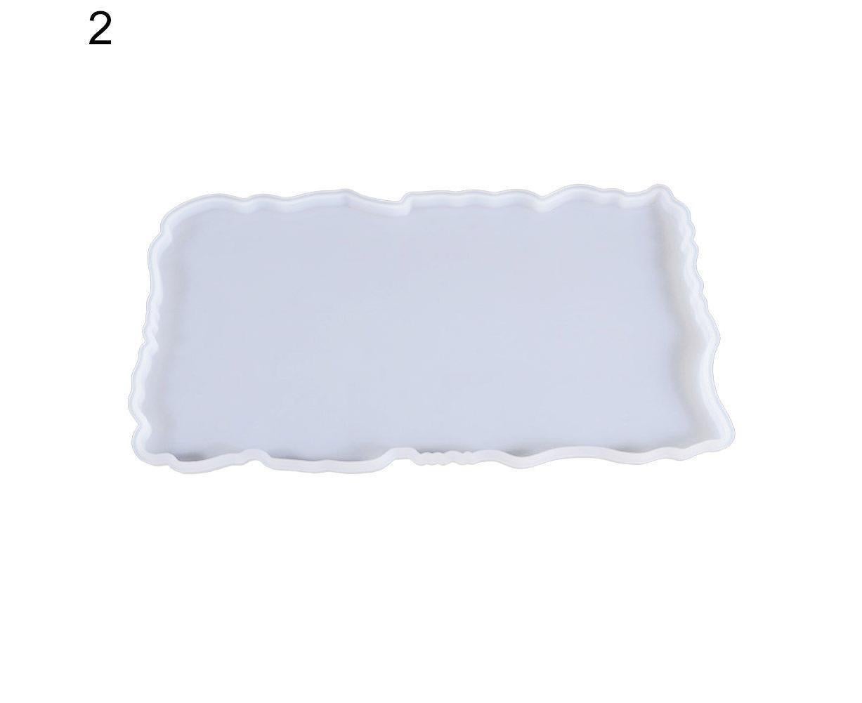 Craft Tray Plate Fruit Bowl Silicone Square Rectangle Shape Resin Mold DIY Tool-3#