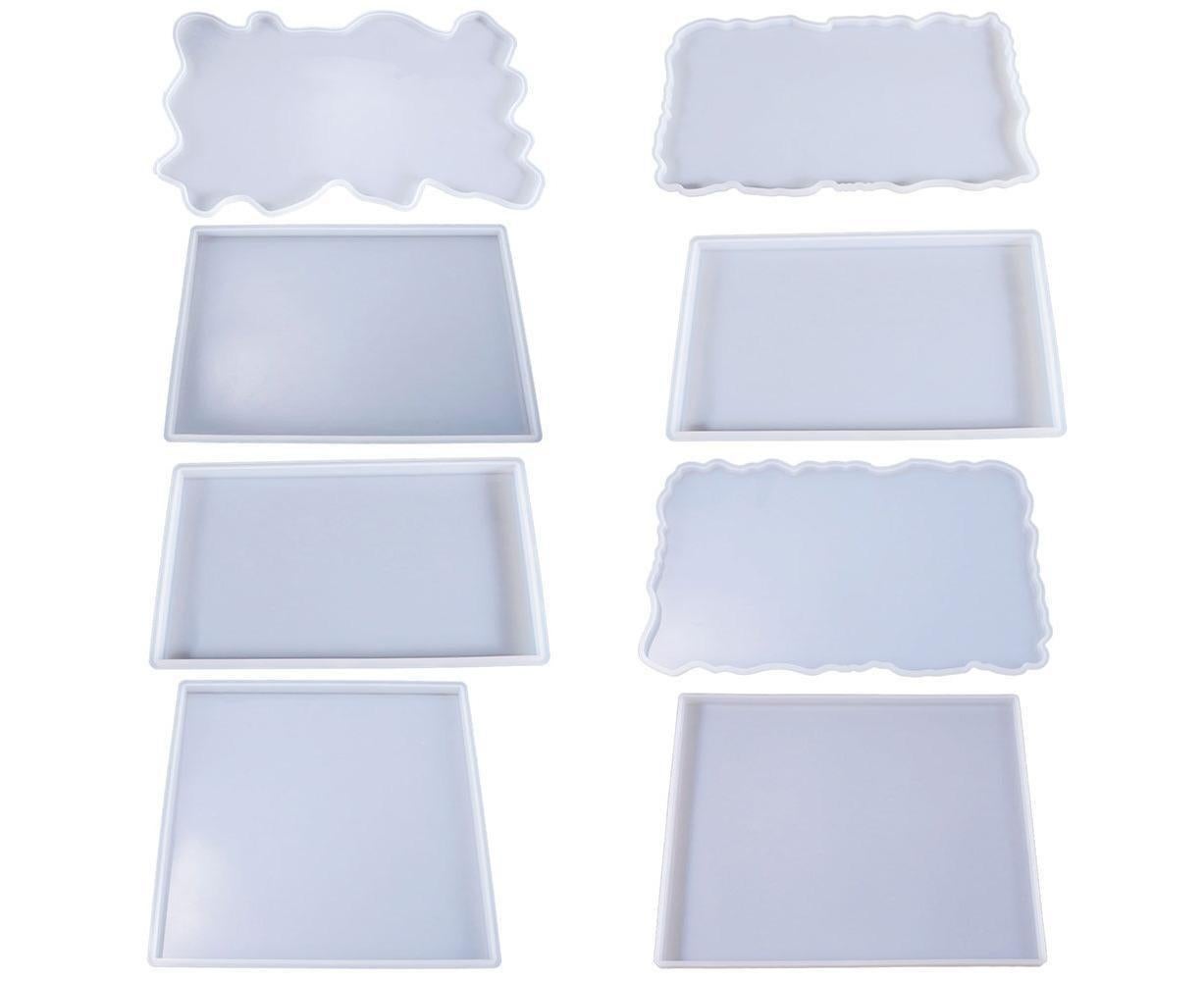 Craft Tray Plate Fruit Bowl Silicone Square Rectangle Shape Resin Mold DIY Tool-8#