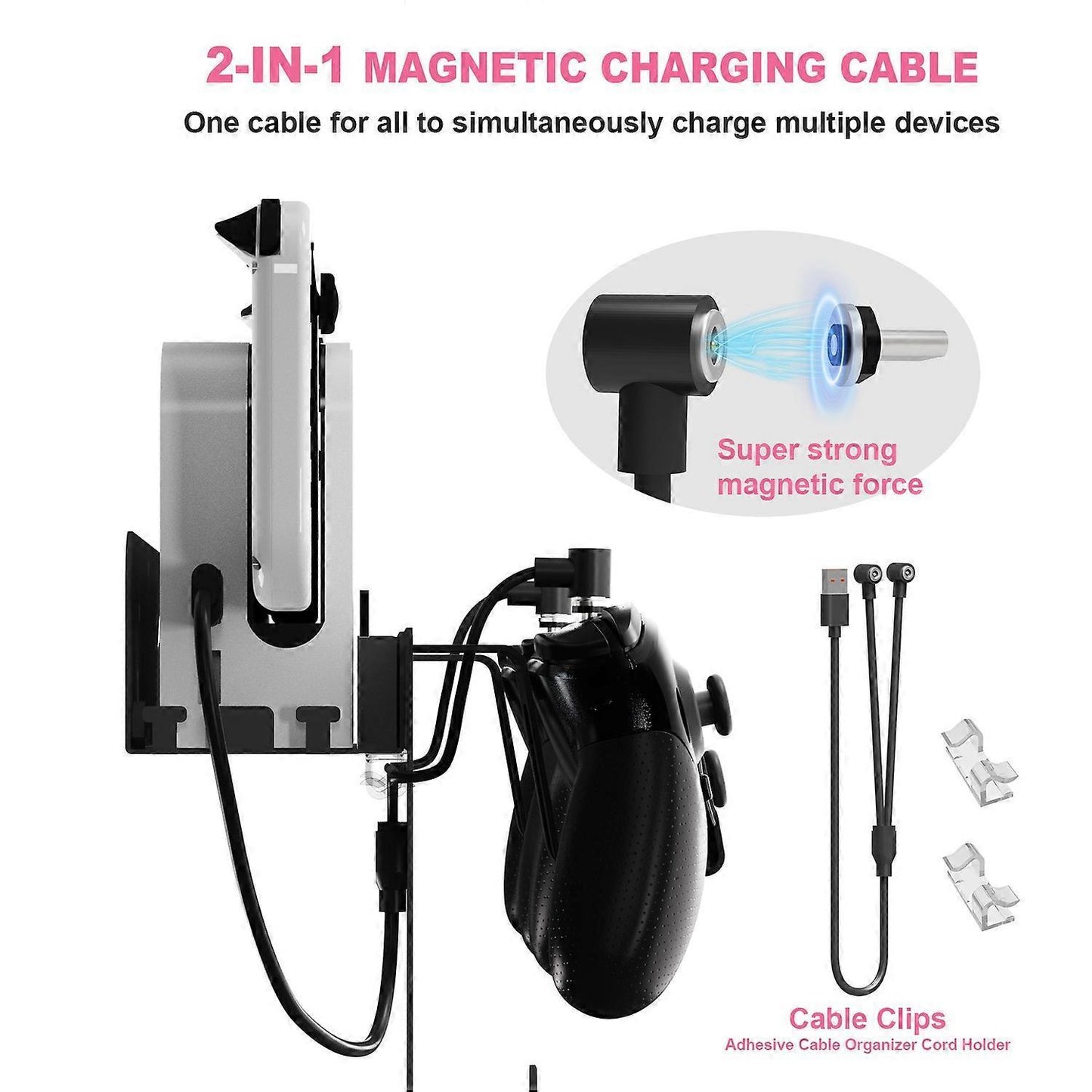 Type B JYS JYS-NS252 For Nintendo Switch/Switch OLED Game Console Controller Headset Wall Mount
