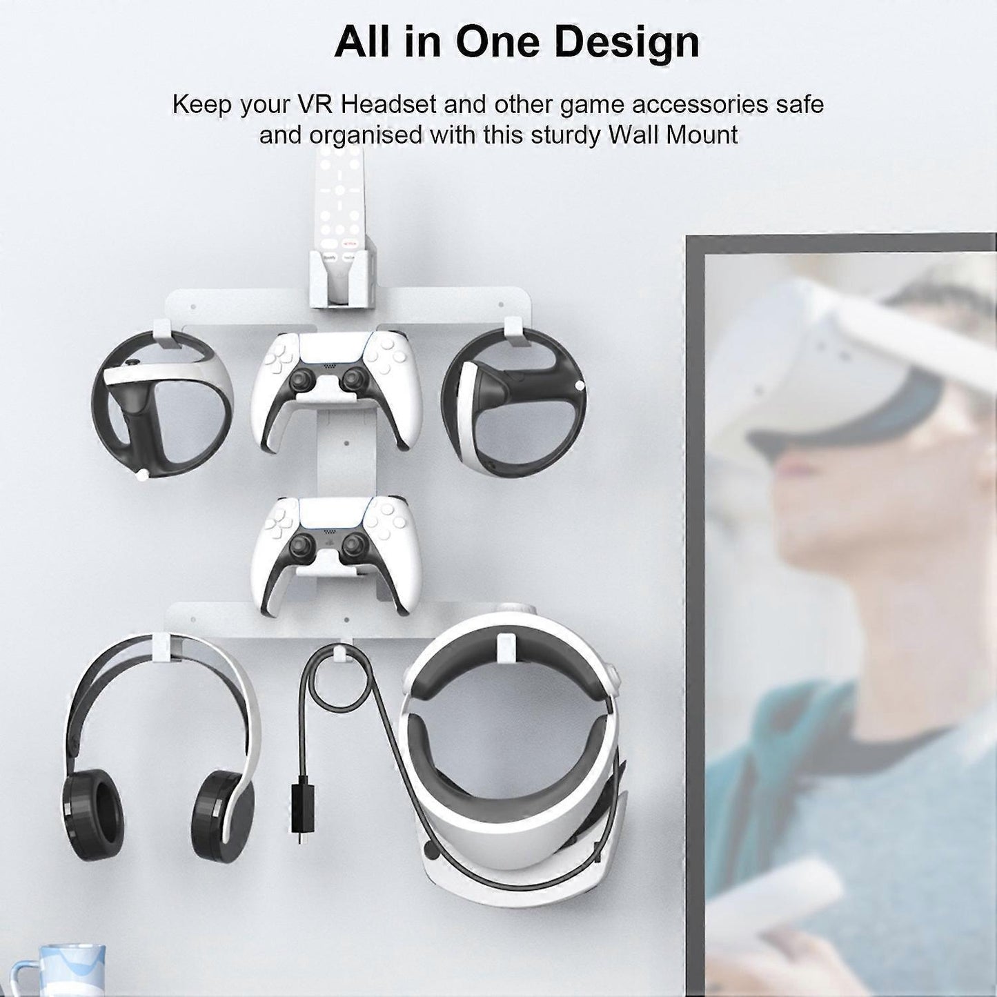 Type A JYS JYS-P5158ll Mount Holder Stand for PS VR2 VR Headset and Controller Storage Bracket