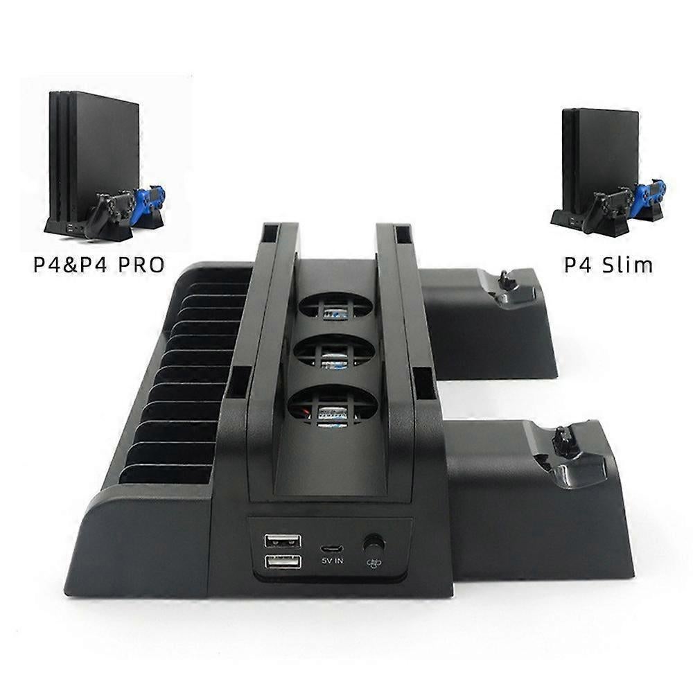 Type A IPLAY HBP-149A Storage Stand for PS4 Pro/PS4 Slim/PS4 Cooling Fan Charging Station