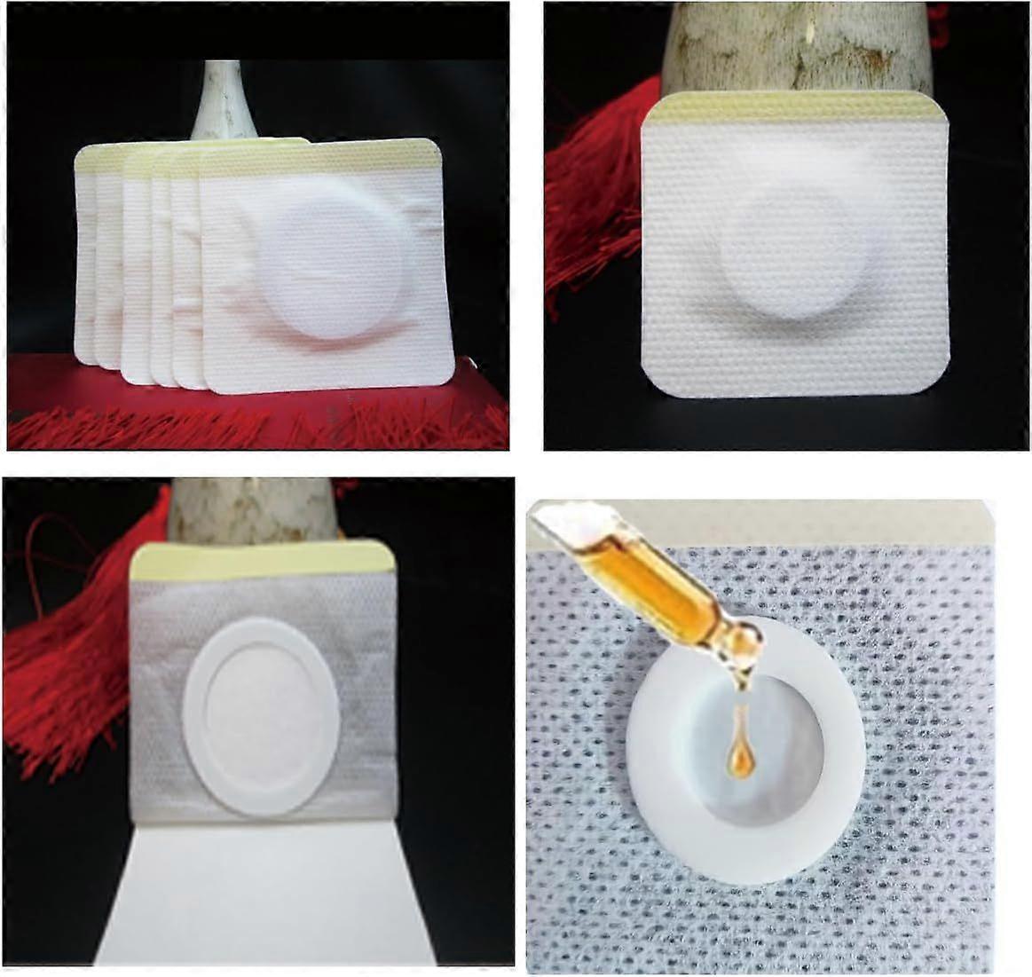 24pcs Castor Oil Pack Wrap for Belly Button Self-Adhesive Hypoallergenic