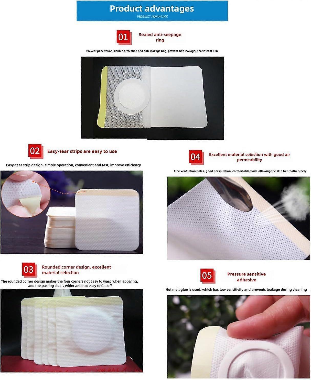 24pcs Castor Oil Pack Wrap for Belly Button Self-Adhesive Hypoallergenic