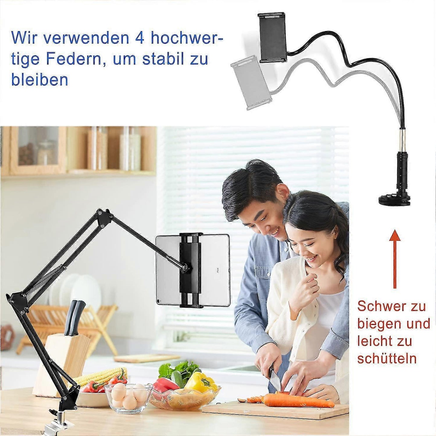 Adjustable Foldable Tablet Stand for Bed