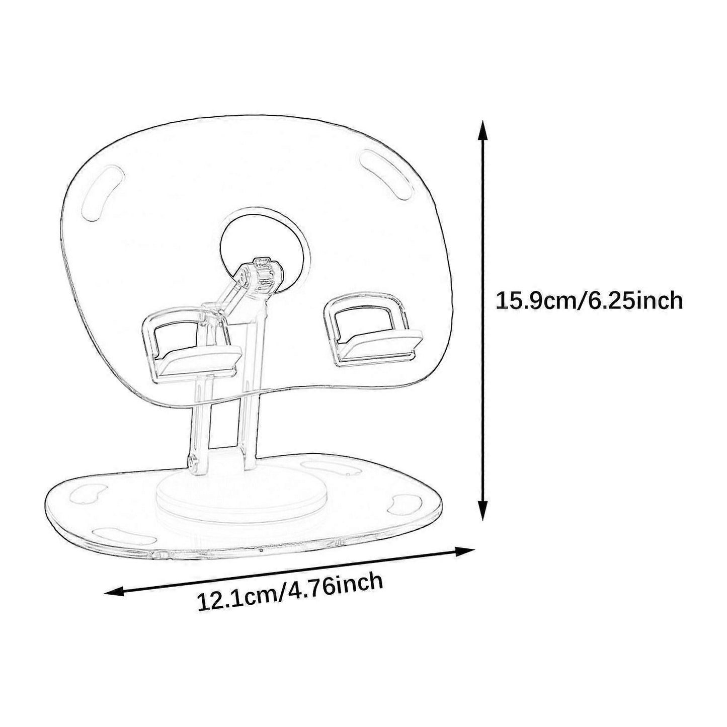 Rotatable Non-Slip Tablet Stand for Desk - White