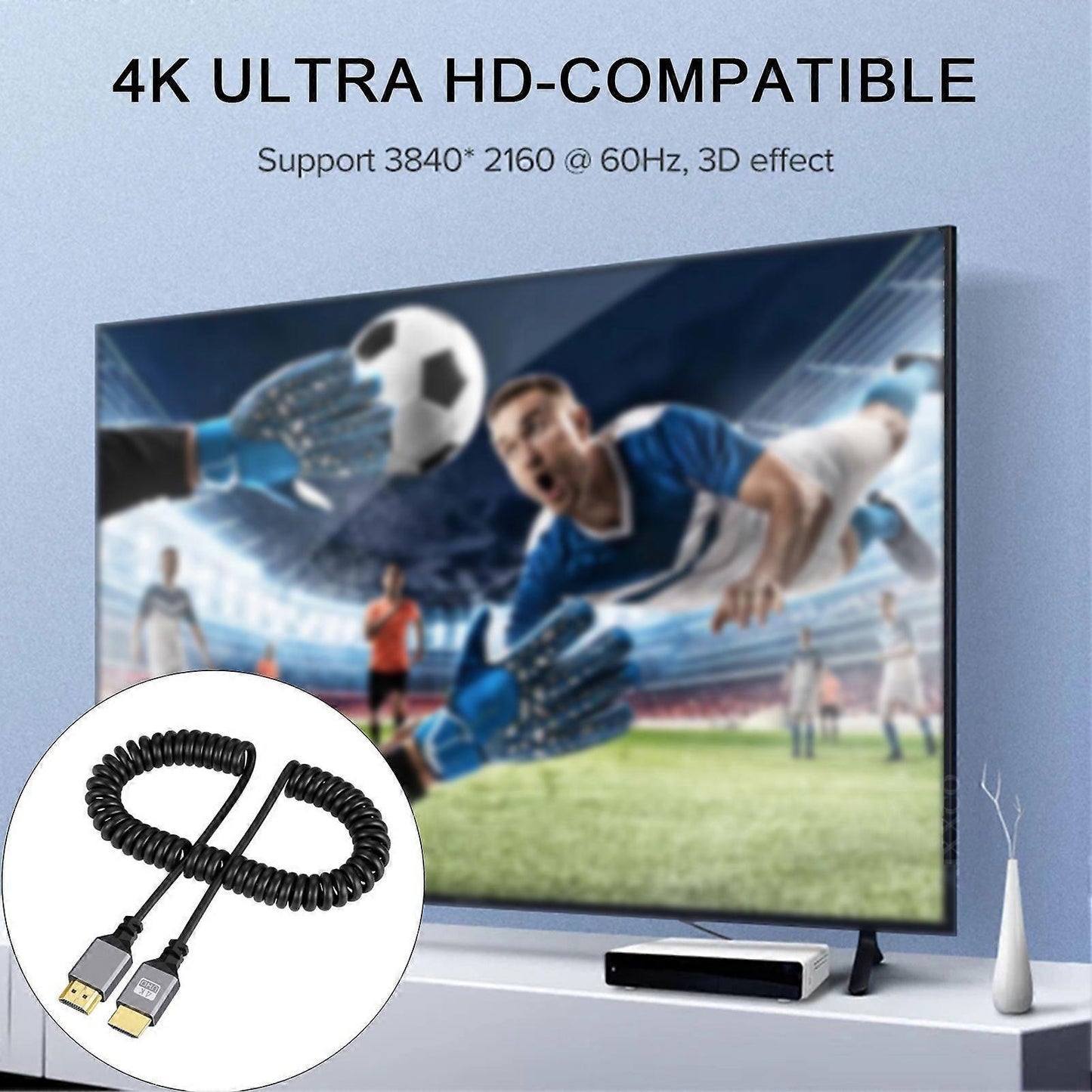 4K 60Hz HDMI/MICRO HDMI Cable High-Speed Retractable Universal